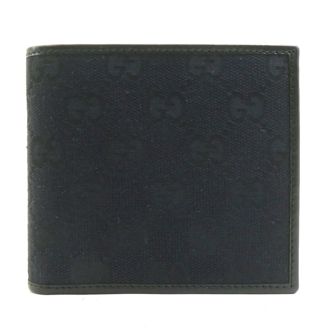 Gucci GUCCI Bifold Wallet GG Canvas Black Unisex 56493g (1 of 11)
