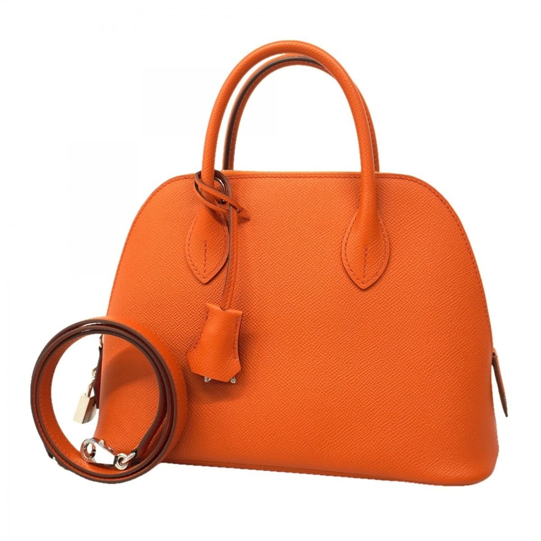 Hermes Hermès Bolide 1923 handbag in Epsom leather with taille pâteau and B markings, 2-way bag: --- Catalog ---Category: SizeSize (HxWxD): 19cm x 25.5cm x 9cm / 7.48'' x 10.03'' x 3.54''Category: DesignType: HandbagGender: WomenMaterial: Epsom leather Hardware Color: SilverCategory: GeneralBrand