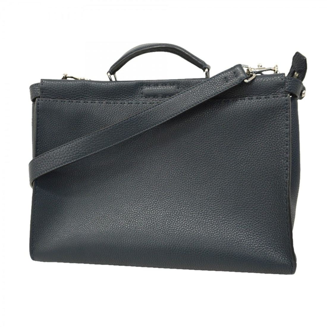 Fendi Selleria Leather Bag, Navy and Black, 2-Way Bag for Men, P2166354 (1 of 14)