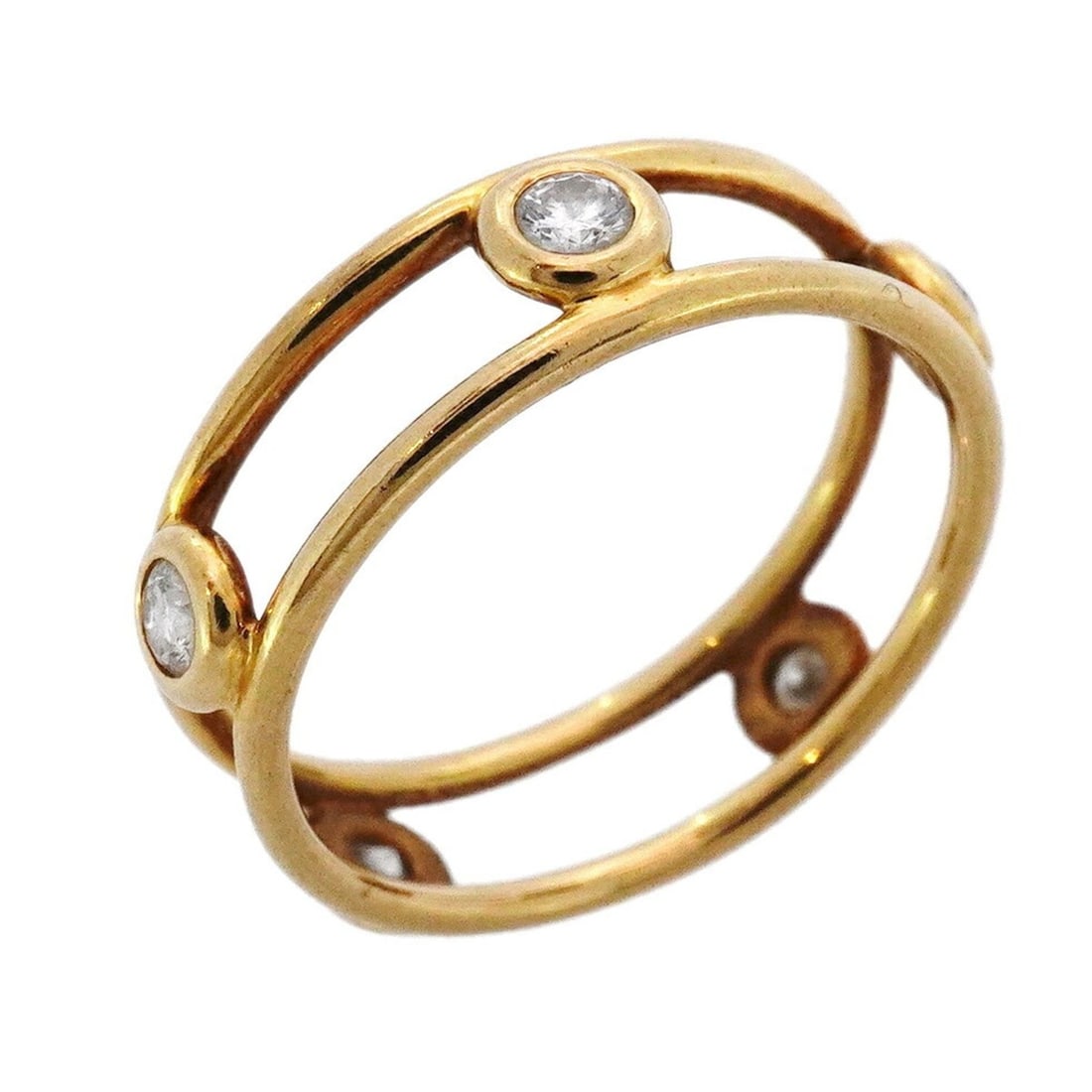 Tiffany & Co. Double Wire Ring, 5PD, 18KYG Yellow Gold, Diamond, Size 9, Women's, P2122809: --- Catalog ---Category: SizeJP Size: 9US Size: 5Category: DesignType: Band ringStone: DiamondGender: WomenMaterial: Yellow gold (18K)Category: GeneralBrand: Tiffany--- Item List ---Section: Condition