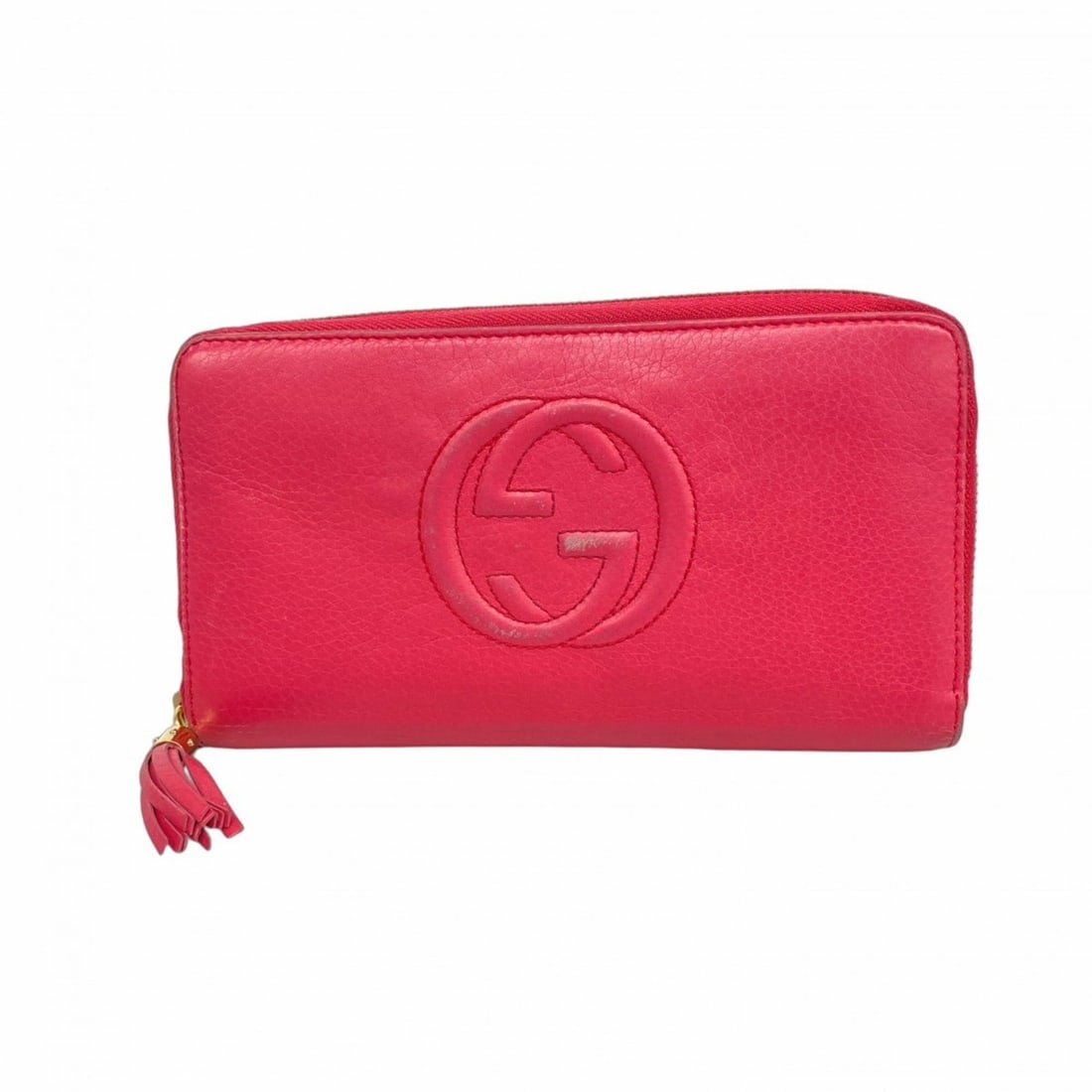 Gucci Soho Long Wallet 308280 Leather Pink Champagne Women's: --- Catalog ---Category: SizeSize (HxWxD): 11cm x 19.5cm x 2.5cm / 4.33'' x 7.67'' x 0.98''Category: DesignType: Long wallet (bi-fold)Color: PinkGender: WomenMaterial: Leather Category: GeneralMPN: 30