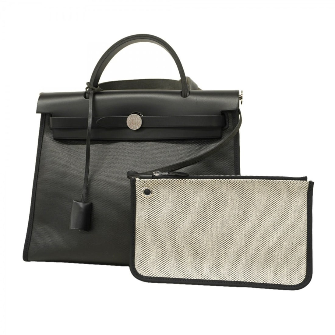 Hermes Hermès Airbag Zip PM Handbag in Toile H Berline, Black, with C Stamp, 2-Way Bag for Women: --- Catalog ---Category: SizeSize (HxWxD): 25cm x 31cm x 10cm / 9.84'' x 12.2'' x 3.93''Category: DesignType: HandbagColor: BlackGender: WomenMaterial: Toile H Hardware Color: SilverCategory: GeneralB