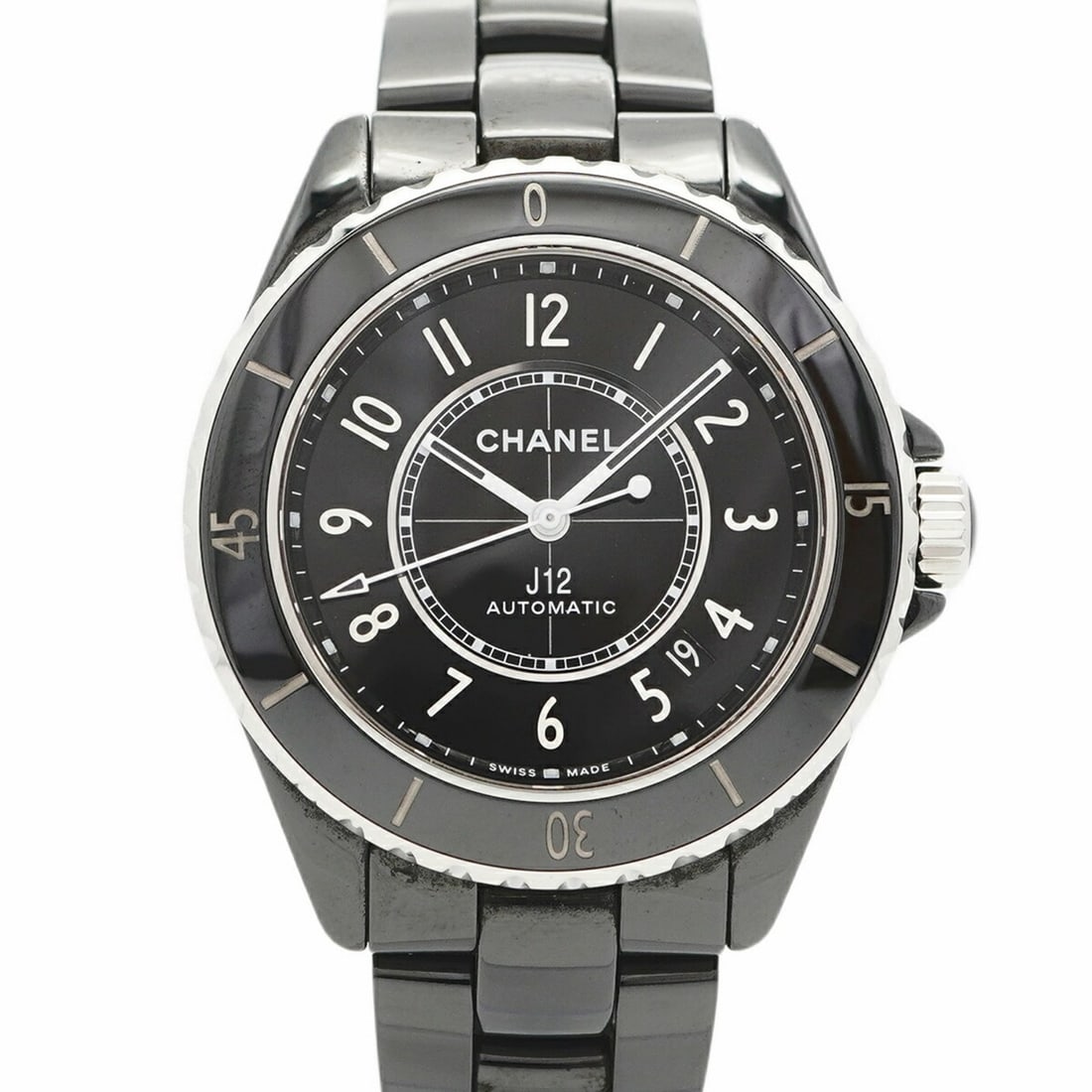 Chanel J12 H5697 Black Dial Men's Watch: --- Catalog ---Category: SizeWrist Size: 17.5cm / 6.88''Case Diameter: 39mm / 1.54''Category: DesignType: WristwatchGender: MenColor (Dial): BlackMaterial (Band): CeramicCategory: GeneralMPN: H5697Bra
