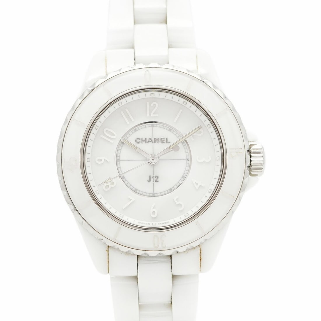 Chanel J12 Phantom H6345 White Dial Women's Watch: --- Catalog ---Category: SizeWrist Size: 15cm / 5.9''Case Diameter: 34mm / 1.34''Category: DesignType: WristwatchGender: WomenColor (Dial): WhiteMaterial (Band): CeramicCategory: GeneralMPN: H6345Bran