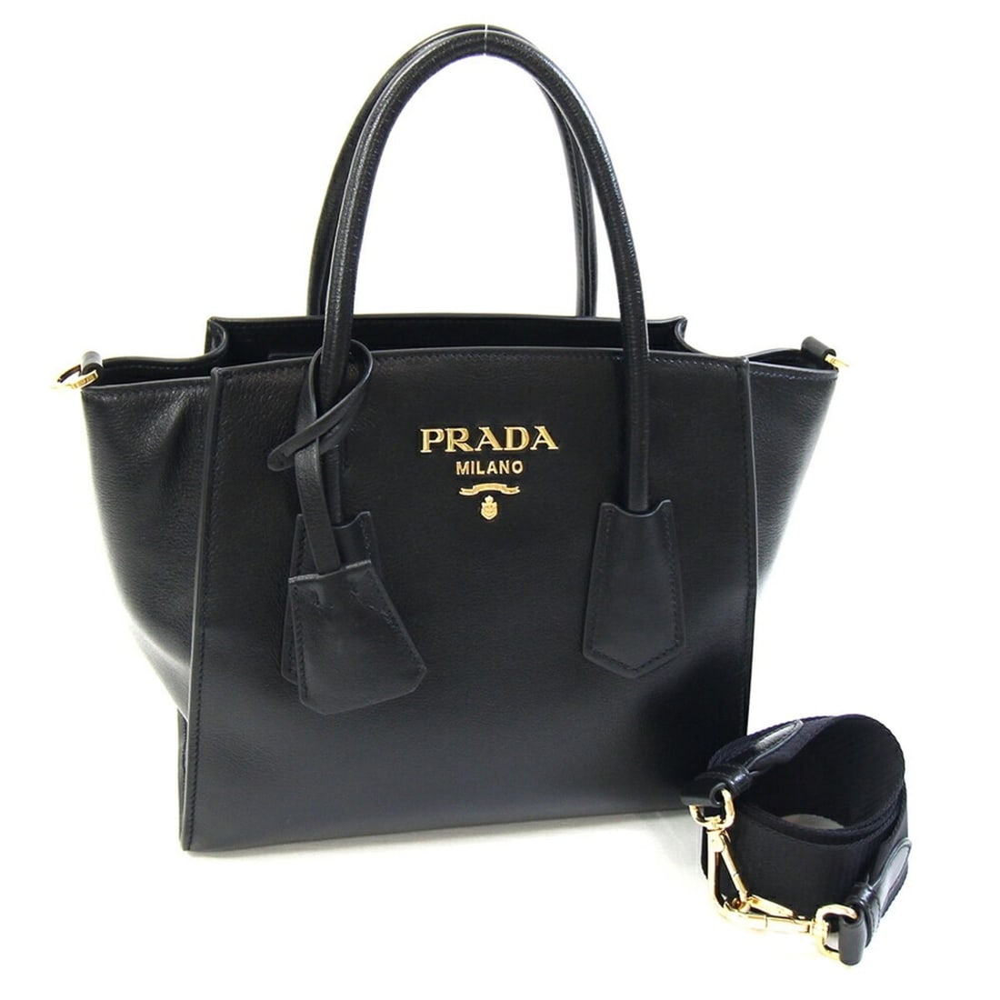 Prada Handbag 1BG369 Black Leather Shoulder Bag for Women: --- Catalog ---Category: SizeSize (HxWxD): 21cm x 32cm x 13cm / 8.26'' x 12.59'' x 5.11''Category: DesignType: Handbag, Shoulder bagColor: BlackGender: WomenMaterial: Leather Category: GeneralMPN: 1BG