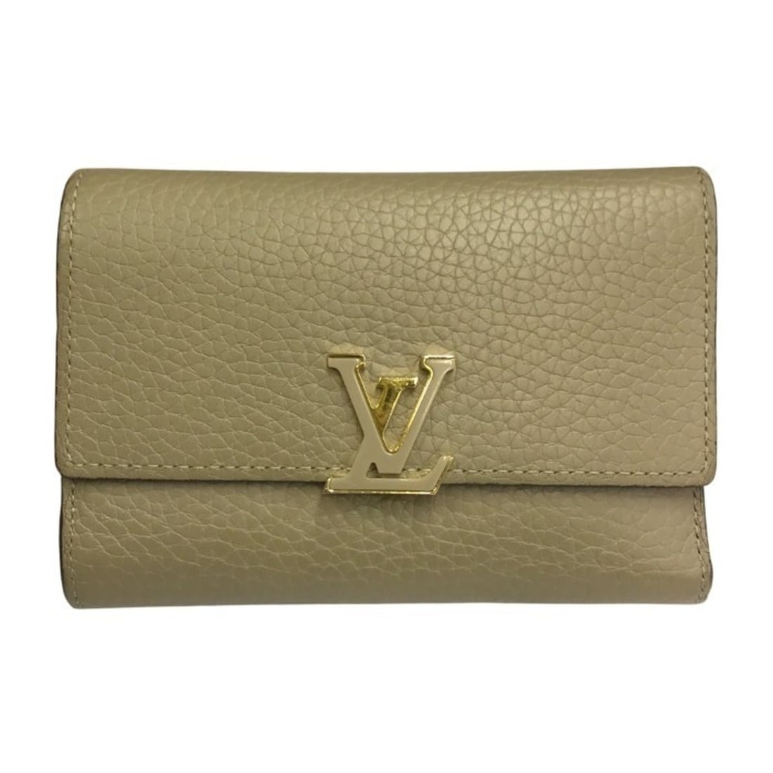 LOUIS VUITTON Louis Vuitton Portefeuille Capucines Compact Tri-fold Wallet, Women's, Galle Beige,: --- Catalog ---Category: SizeSize (HxWxD): 9.5cm x 13.5cm x 3cm / 3.74'' x 5.31'' x 1.18''Category: DesignType: Wallet (tri-fold)Color: BeigeGender: WomenMaterial: Leather Leather/Fur Type: Calf leath