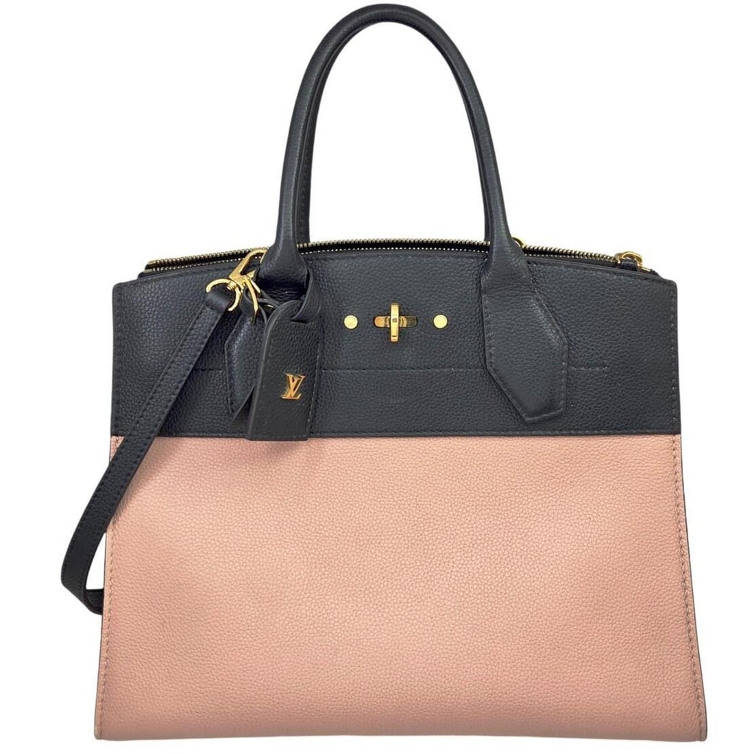 Louis Vuitton LOIS VUITTON LV City Steamer MM Vanille Noir M51036 Handbag Shoulder Bag Black Pink: --- Catalog ---Category: SizeSize (HxWxD): 25cm x 30.5cm x 13cm / 9.84'' x 12'' x 5.11''Category: DesignType: HandbagColor: Black, PinkGender: WomenMaterial: Cuir Ombre leather Category: GeneralBrand: