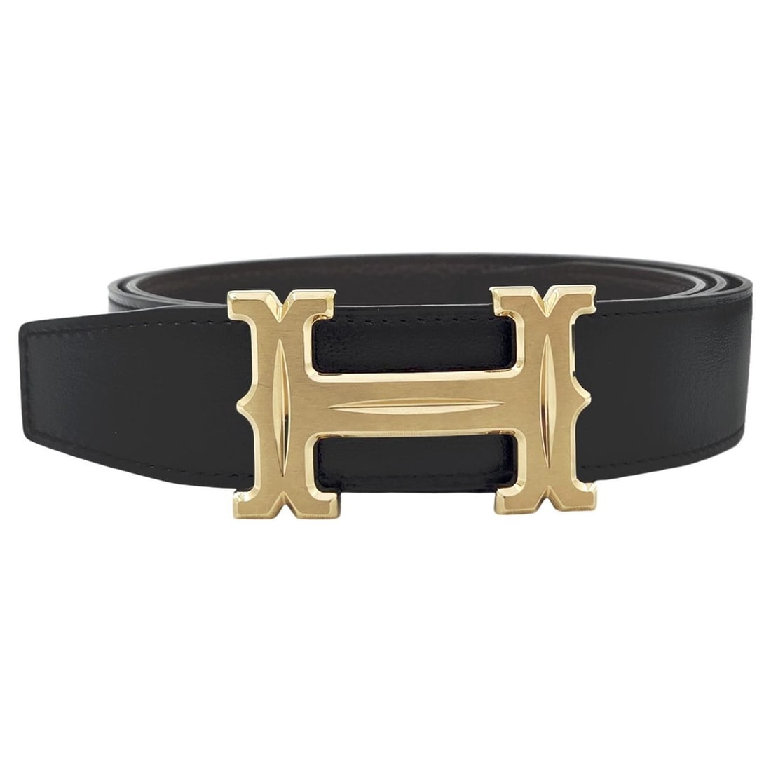 HERMES Constance H Belt, Leather, Black and Brown, #95, Reversible, Men's Women's: --- Catalog ---Category: SizeLength: 92cm - 98cm / 36.22'' - 38.58''Category: DesignType: Standard beltColor: Black, BrownGender: Men,WomenMaterial (Strap): Leather Category: GeneralBrand: Hermes--- I