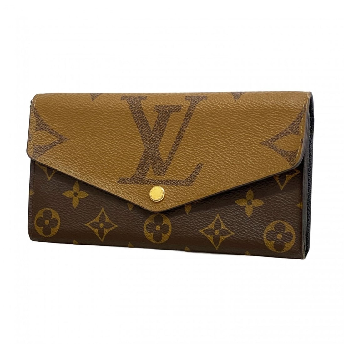 Louis Vuitton Monogram Giant Reverse Long Wallet, Portefeuille Sarah M80726, Brown, Women's (1 of 12)