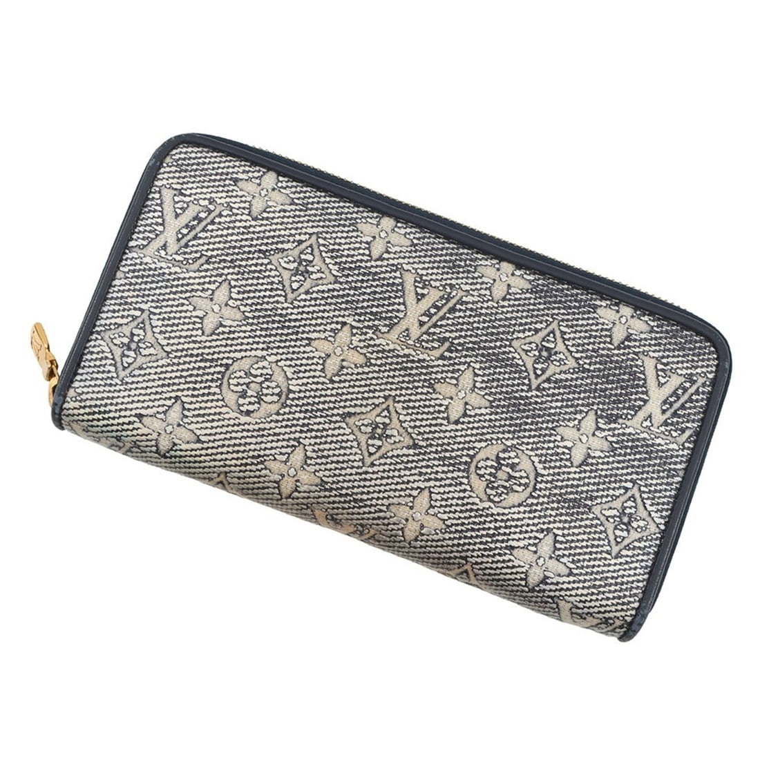 Louis Vuitton Monogram Jacquard Zippy Wallet M82468 LOUIS VUITTON: --- Catalog ---Category: SizeSize (HxWxD): 10.5cm x 19.5cm / 4.13'' x 7.67''Category: DesignType: Long wallet (bi-fold)Color: NavyClosure: ZipperMaterial: Jacquard Inner Pocket: Bill slot 3, Coin purs