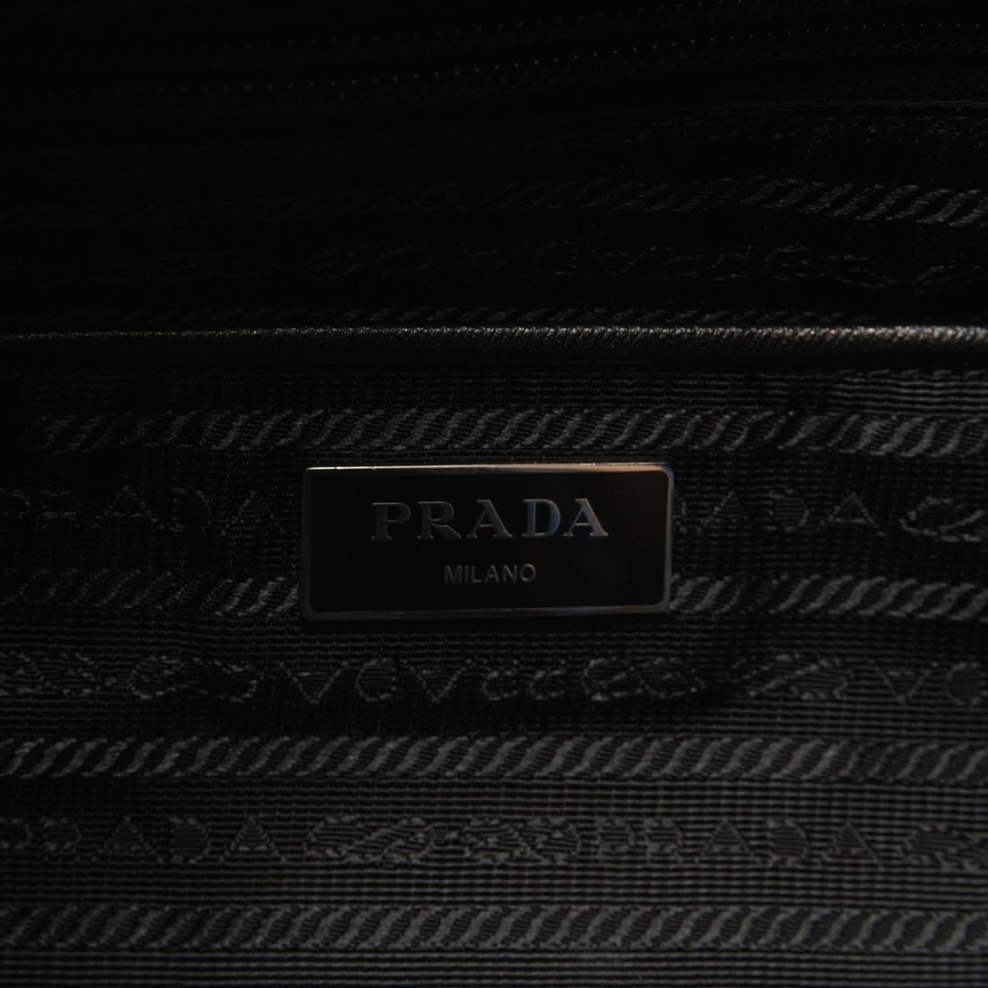 Prada nylon triangle logo backpack/daypack in black - 10