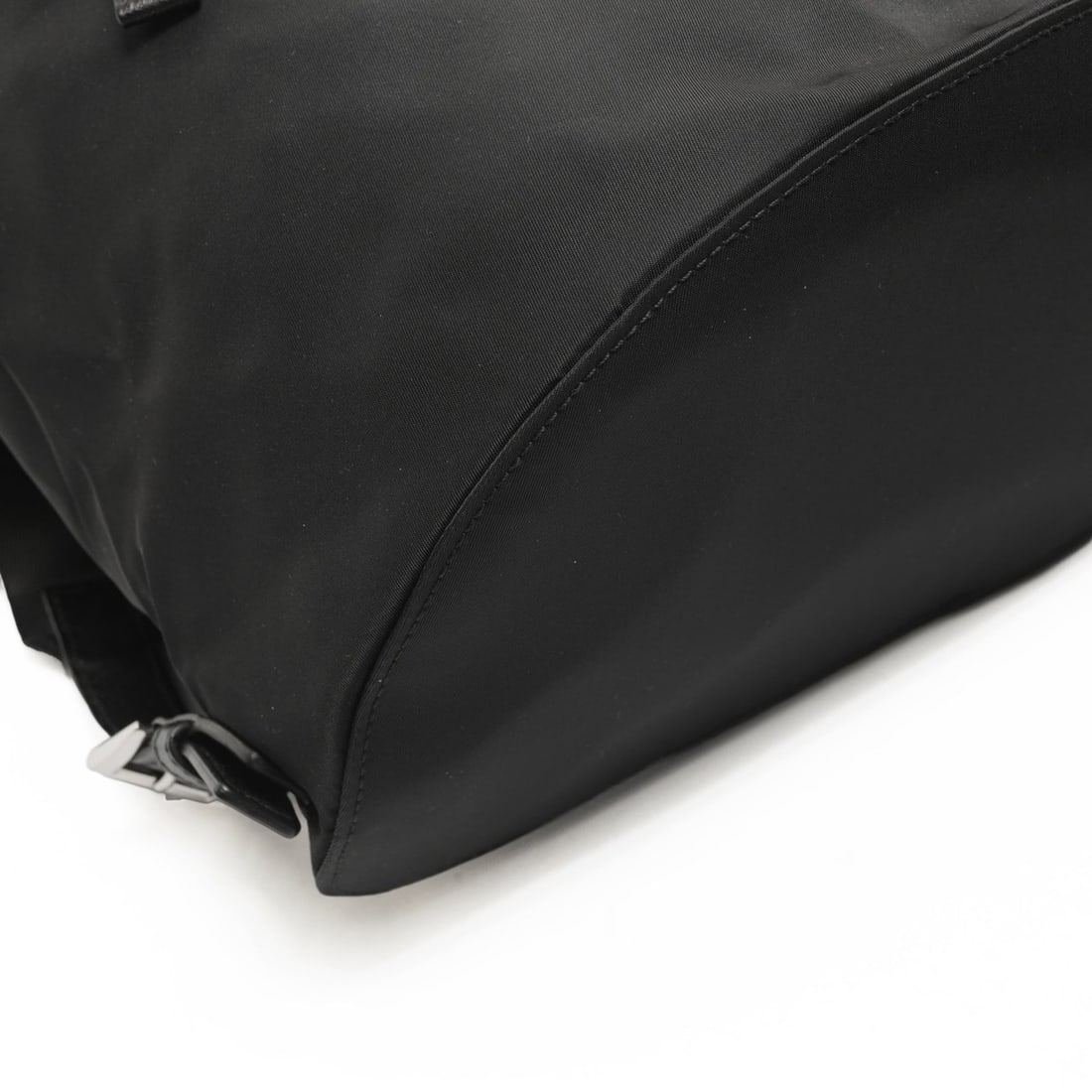 Prada nylon triangle logo backpack/daypack in black - 5