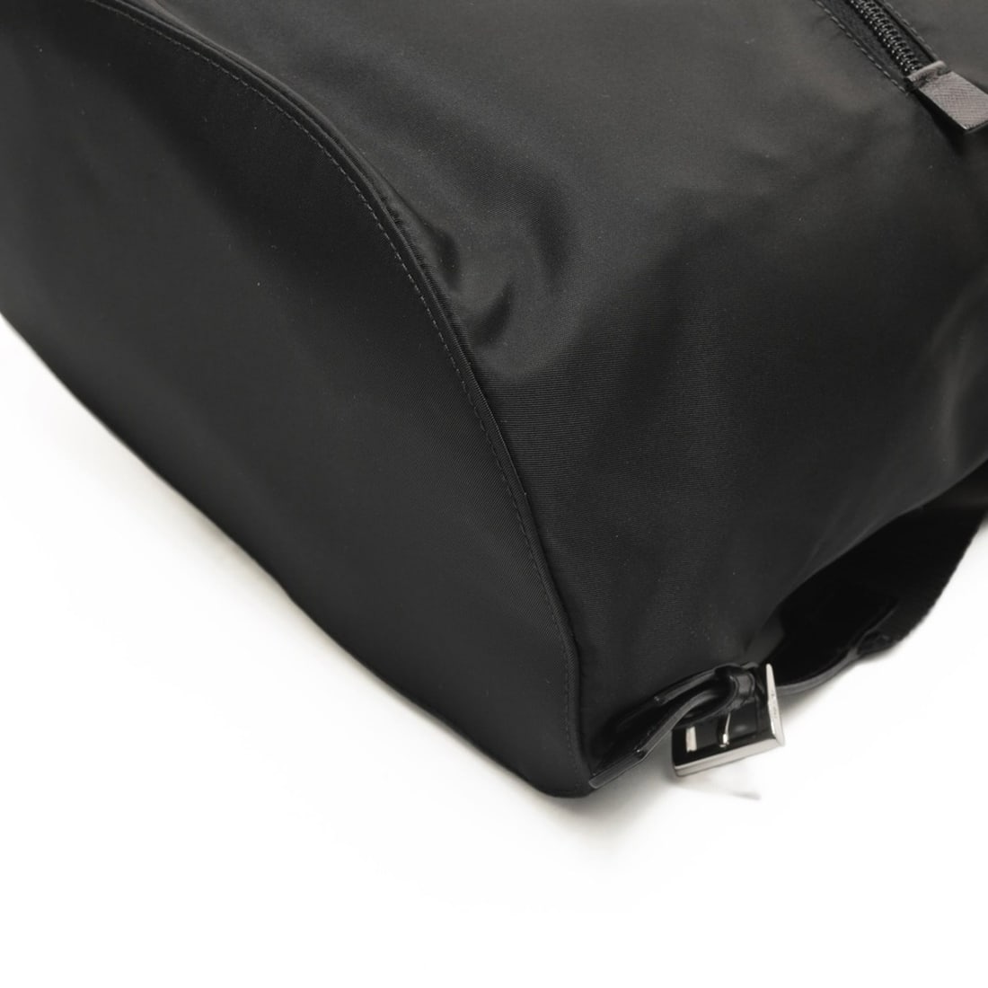 Prada nylon triangle logo backpack/daypack in black - 6