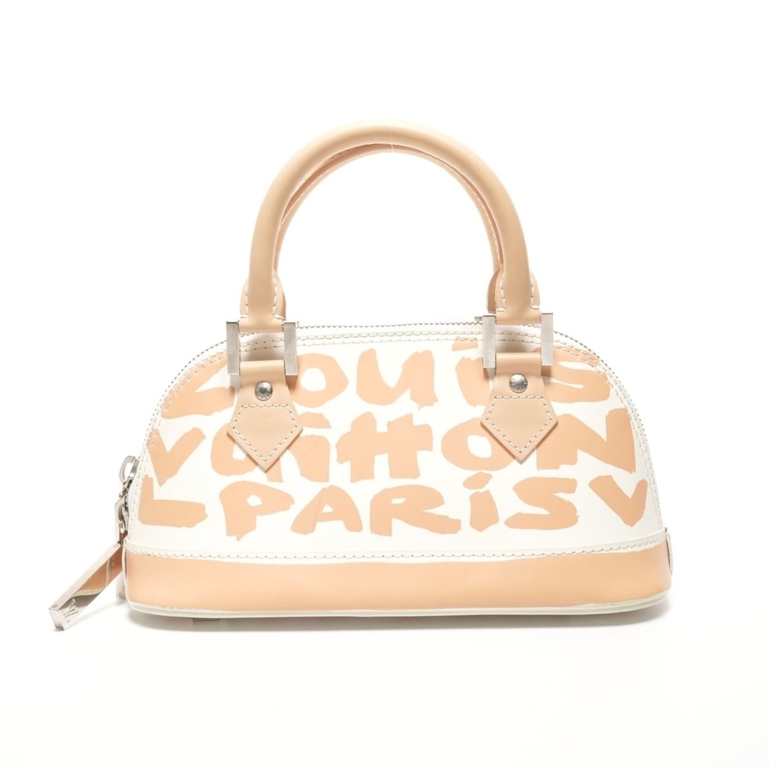 Louis Vuitton Graffiti Alma Horizontal Leather Handbag (2001) White: --- Catalog ---Category: SizeSize (HxWxD): 12.5cm x 25cm x 9.5cm / 4.92'' x 9.84'' x 3.74''Category: DesignType: HandbagColor: WhiteGender: WomenCategory: GeneralBrand: Louis VuittonCountry of