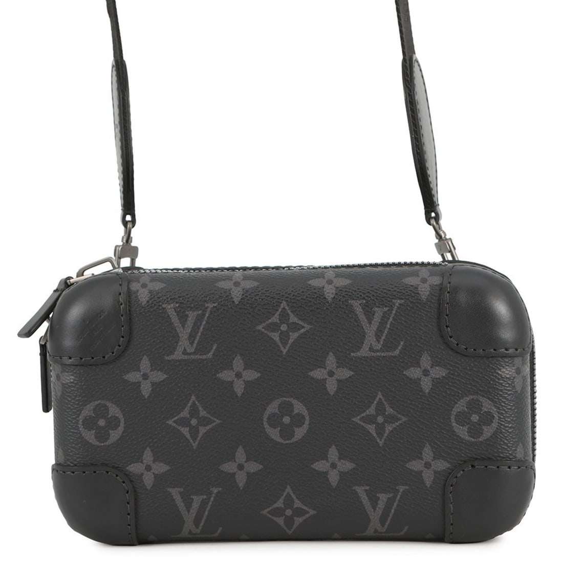 Louis Vuitton Monogram Eclipse Horizon Clutch Shoulder Bag M45579 2-way Men's Black: --- Catalog ---Category: SizeWeight: 530g / 1.16lb.Size (HxWxD): 11.5cm x 21cm x 6cm / 4.52'' x 8.26'' x 2.36''Strap Length: 88cm - 128cm / 34.64'' - 50.39''Category: DesignType: Shoulder bagColor: Bl