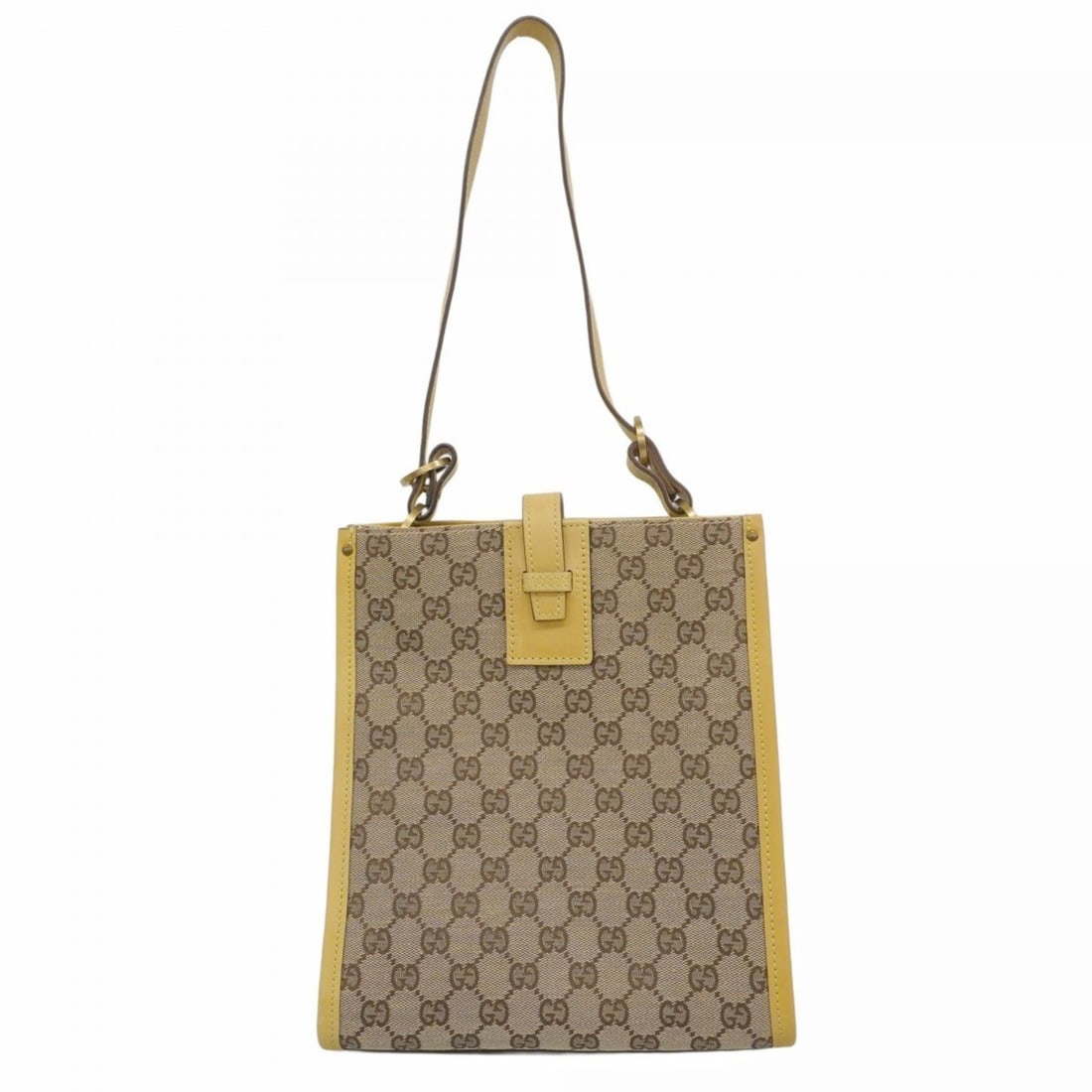 Gucci Shoulder Bag GG Canvas 110292 Leather Beige Yellow Women's (1 of 13)