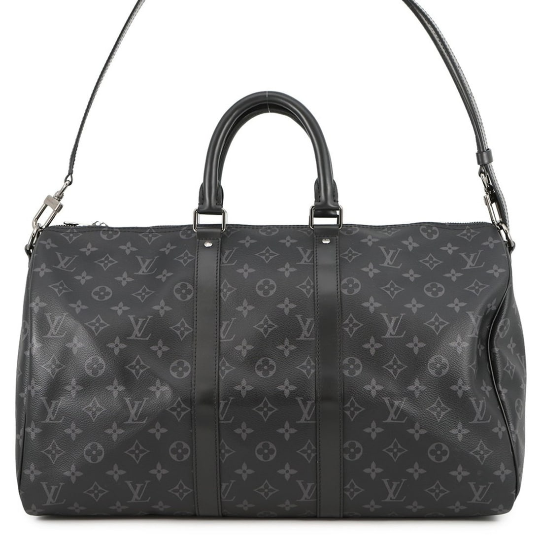 Louis Vuitton Monogram Eclipse Keybol Bandouliere Boston Bag, Size 45, M40569, 2-way shoulder bag,: --- Catalog ---Category: SizeWeight: 1.14kg / 2.51lb.Size (HxWxD): 28cm x 46cm x 21cm / 11.02'' x 18.11'' x 8.26''Strap Length: 87cm - 111cm / 34.25'' - 43.7''Category: DesignType: Boston bagColor: Bl