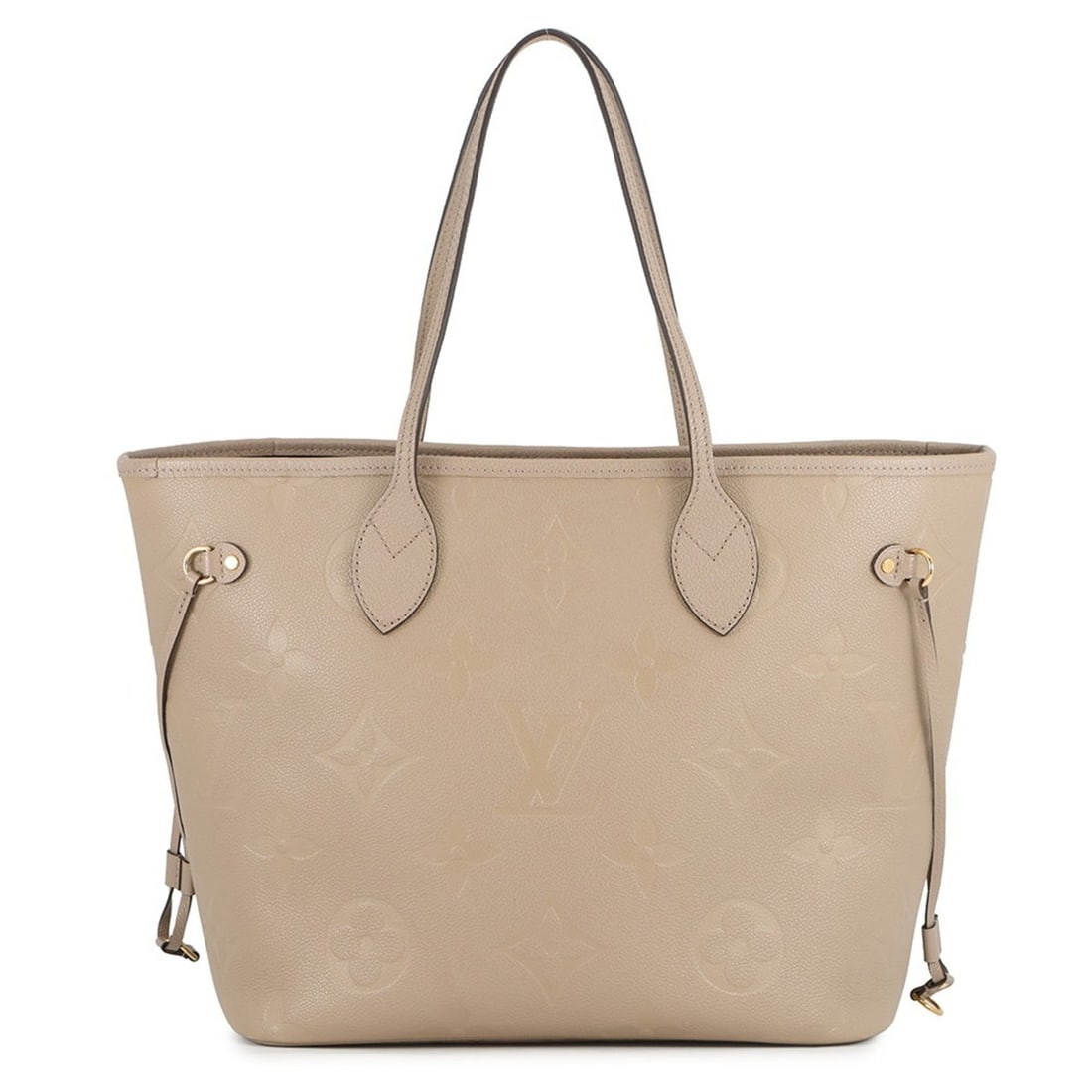 Louis Vuitton Tote Bag Monogram Empreinte Neverfull MM M45686 LOUIS VUITTON: --- Catalog ---Category: SizeWeight: 770g / 1.69lb.Size (HxWxD): 30cm x 45cm x 15cm / 11.81'' x 17.71'' x 5.9''Category: DesignType: Tote bagColor: TourterelleGender: WomenClosure: HookMaterial: Monog