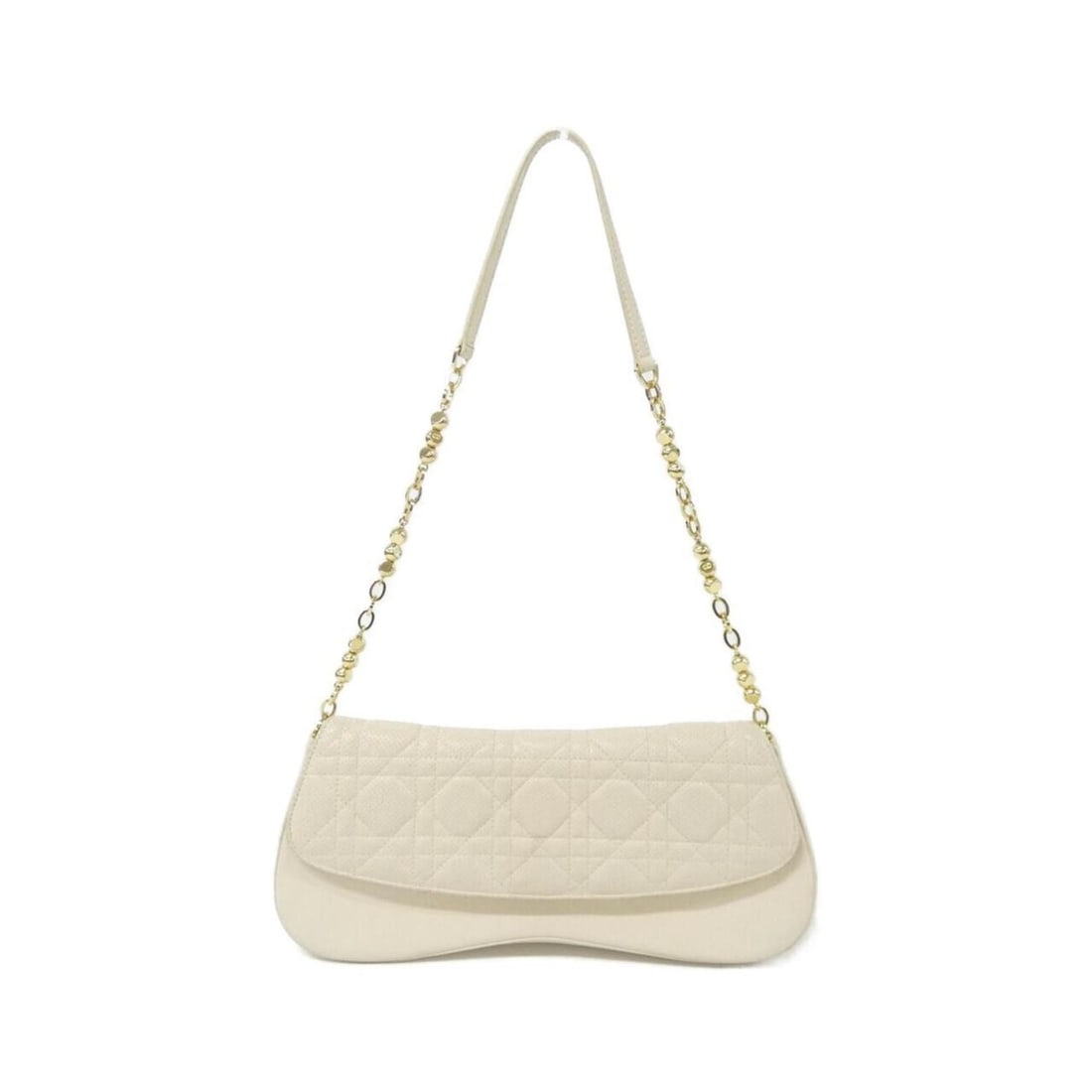 Christian Dior Shoulder Bag: --- Catalog ---Category: SizeSize (HxWxD): 12.5cm x 28cm x 6cm / 4.92'' x 11.02'' x 2.36''Category: DesignType: Shoulder bagColor: IvoryGender: WomenMaterial: Leather Hardware Color: GoldCategory: Gen