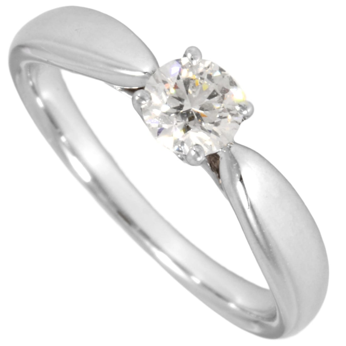 Tiffany & Co. Harmony Solitaire Ring with 0.24ct Diamond, Approximately 3.1g, Platinum, Pt950, H: --- Catalog ---Category: SizeJP Size: 5US Size: 3.5Category: DesignType: Band ringStone: DiamondGender: WomenMaterial: Platinum 950Category: GeneralBrand: Tiffany--- Item List ---Section: ConditionRan