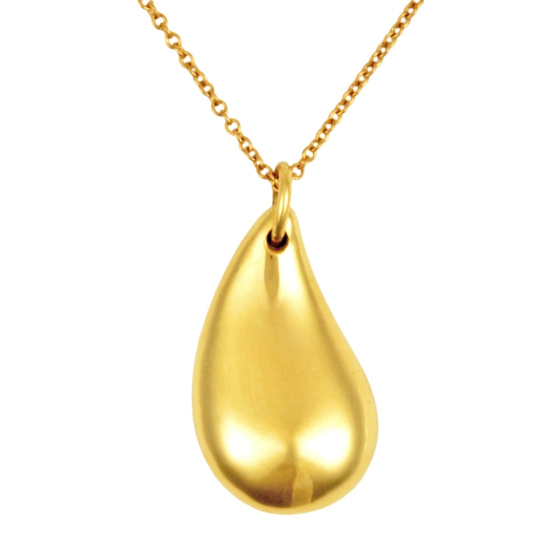 Tiffany & Co. Teardrop Necklace, 18KYG Yellow Gold, 6.1g, Women's: --- Catalog ---Category: SizePendant Size: 2mm x 1.2mm / 0.07'' x 0.04''Neck Circumference: 41 cm / 16.14''Category: DesignGender: WomenMaterial: Yellow gold (18K)Necklace Type: NecklaceCategory: Gene