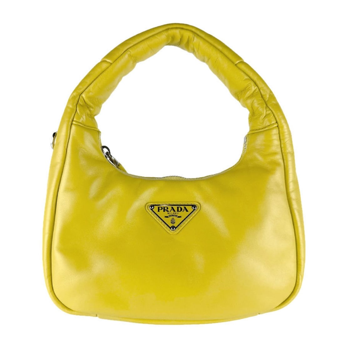 Prada PRADA Handbag Shoulder Bag Leather Yellow Women's z8492: --- Catalog ---Category: SizeSize (HxWxD): 13cm x 21cm x 6cm / 5.11'' x 8.26'' x 2.36''Category: DesignType: Handbag, Shoulder bagColor: YellowGender: WomenMaterial: Leather Category: GeneralBrand: Pr