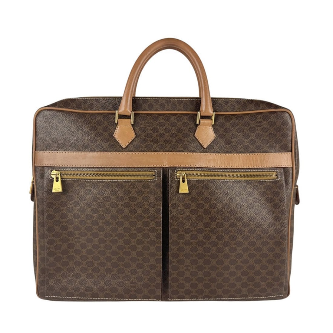 Celine Men's Macadam PVC-Coated Canvas Handbag, Brown, Z6267: --- Catalog ---Category: SizeSize (HxWxD): 31cm x 41cm x 6cm / 12.2'' x 16.14'' x 2.36''Category: DesignType: HandbagColor: BrownGender: MenMaterial: PVC Category: GeneralBrand: Celine--- Item List --