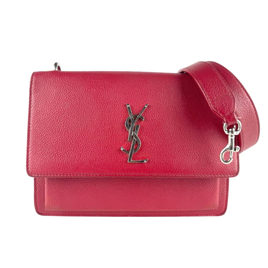 Saint Laurent shoulder bag in red and silver leather, women's z8469: --- Catalog ---Category: SizeSize (HxWxD): 18cm x 22cm x 4cm / 7.08'' x 8.66'' x 1.57''Category: DesignType: Shoulder bagColor: Red colorGender: WomenMaterial: Leather Category: GeneralBrand: Saint La