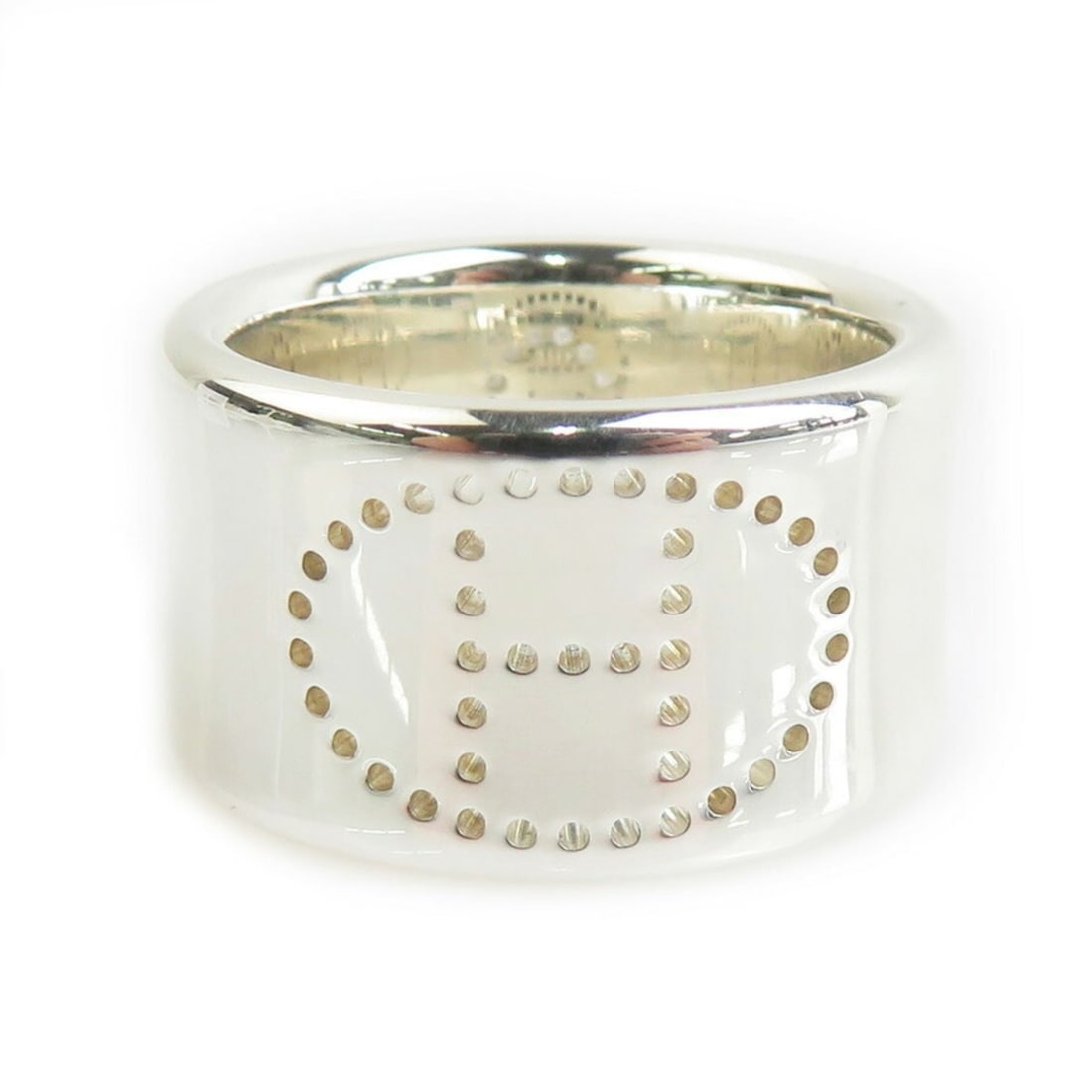 Hermes Hermès Eclipse Ribbon Ring, 925 Sterling Silver, Women's, Size 7, e61418i: --- Catalog ---Category: SizeJP Size: 7US Size: 4Category: DesignType: Band ringColor: SilverGender: WomenMaterial: Silver 925Category: GeneralBrand: Hermes--- Item List ---Section: ConditionRanking: