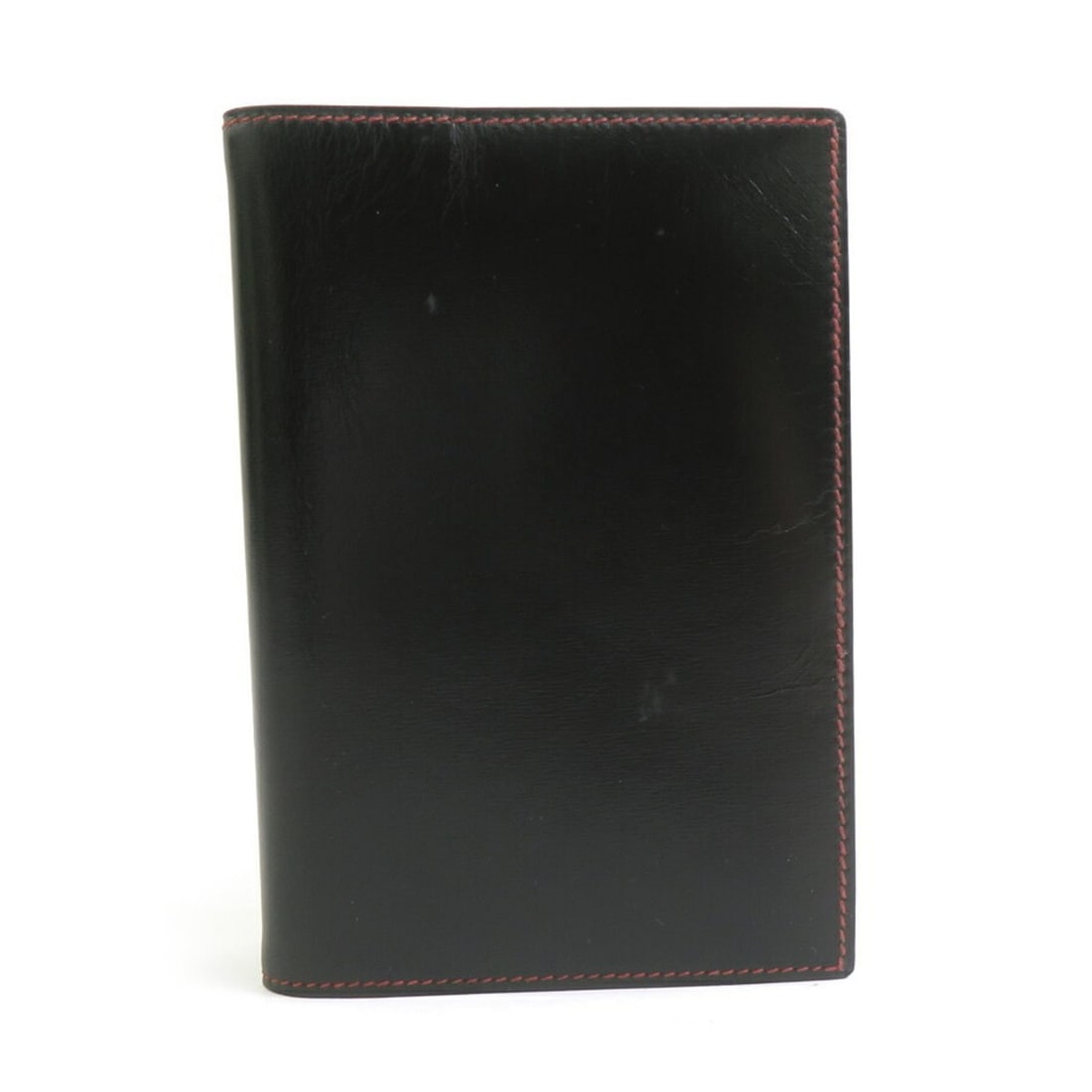 Hermes Hermès Leather Notebook Cover, Black and Red, Unisex, 56522j: --- Catalog ---Category: DesignColor: Black, Red colorGender: Women,MenMaterial: Leather Category: GeneralBrand: HermesCountry of Origin: FranceCategory: Physical PropertiesSize (HxWxD): 13.3cm x 9.2c