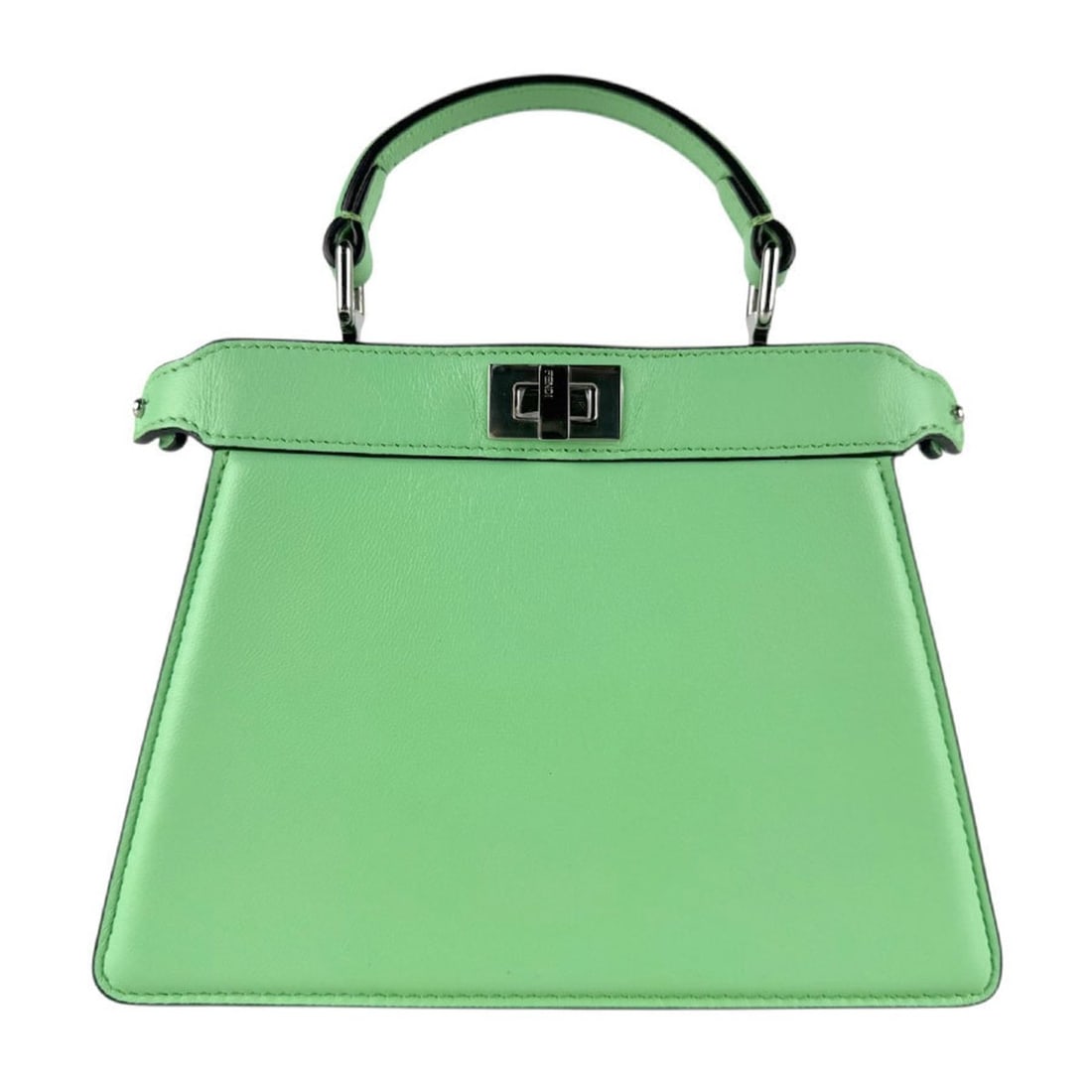 Fendi ISeeU Peekaboo Leather Shoulder Bag in Green and Silver, Women's, 8BN335-ABVE z8471 (1 of 9)