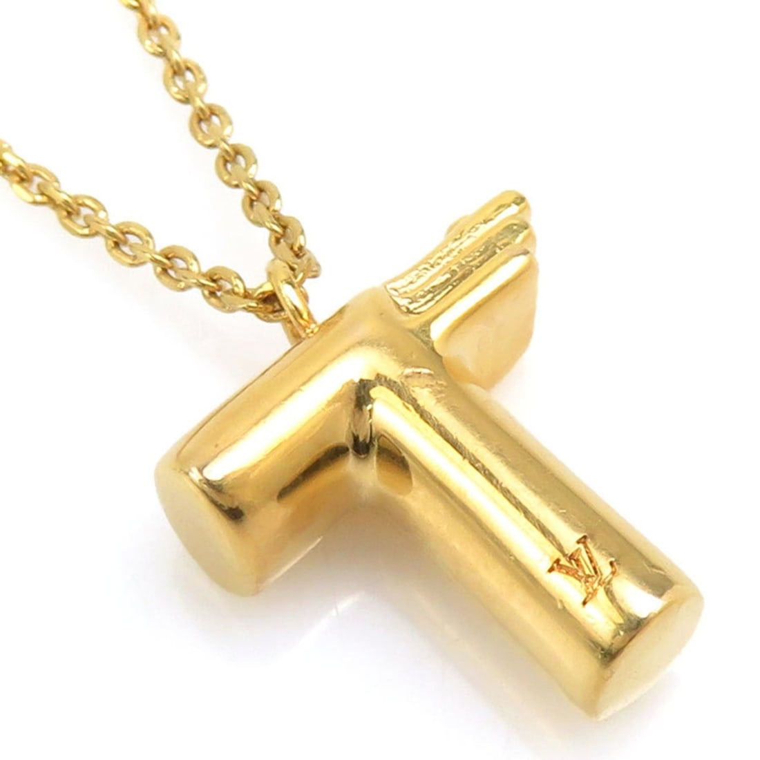 Louis Vuitton LOUIS VUITTON Necklace LV&ME T Metal Gold Women's M61075 h31914a: --- Catalog ---Category: SizePendant Size: 15mm x 15mm / 0.59'' x 0.59''Neck Circumference: 57 cm / 22.44''Category: DesignColor: GoldGender: WomenMaterial: MetalNecklace Type: NecklaceCategory: Gener