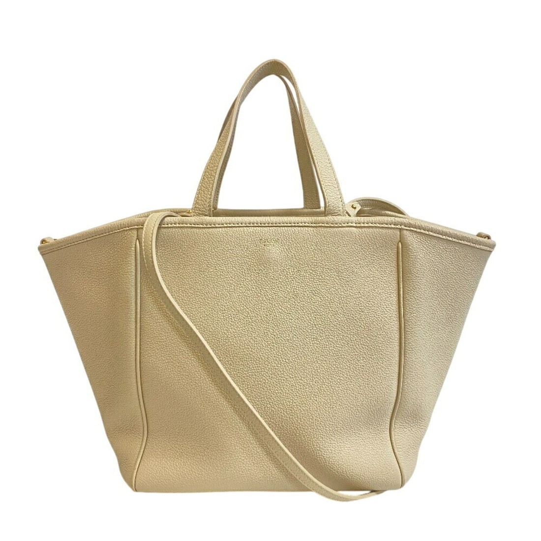 CELINE Small Fold Cabas Tote Hand Shoulder Bag Beige Women's: --- Catalog ---Category: SizeSize (HxWxD): 24cm x 43cm / 9.44'' x 16.92''Category: DesignType: Shoulder bagColor: Beige, Off-whiteGender: WomenMaterial: Leather Category: GeneralBrand: Celine--- Item