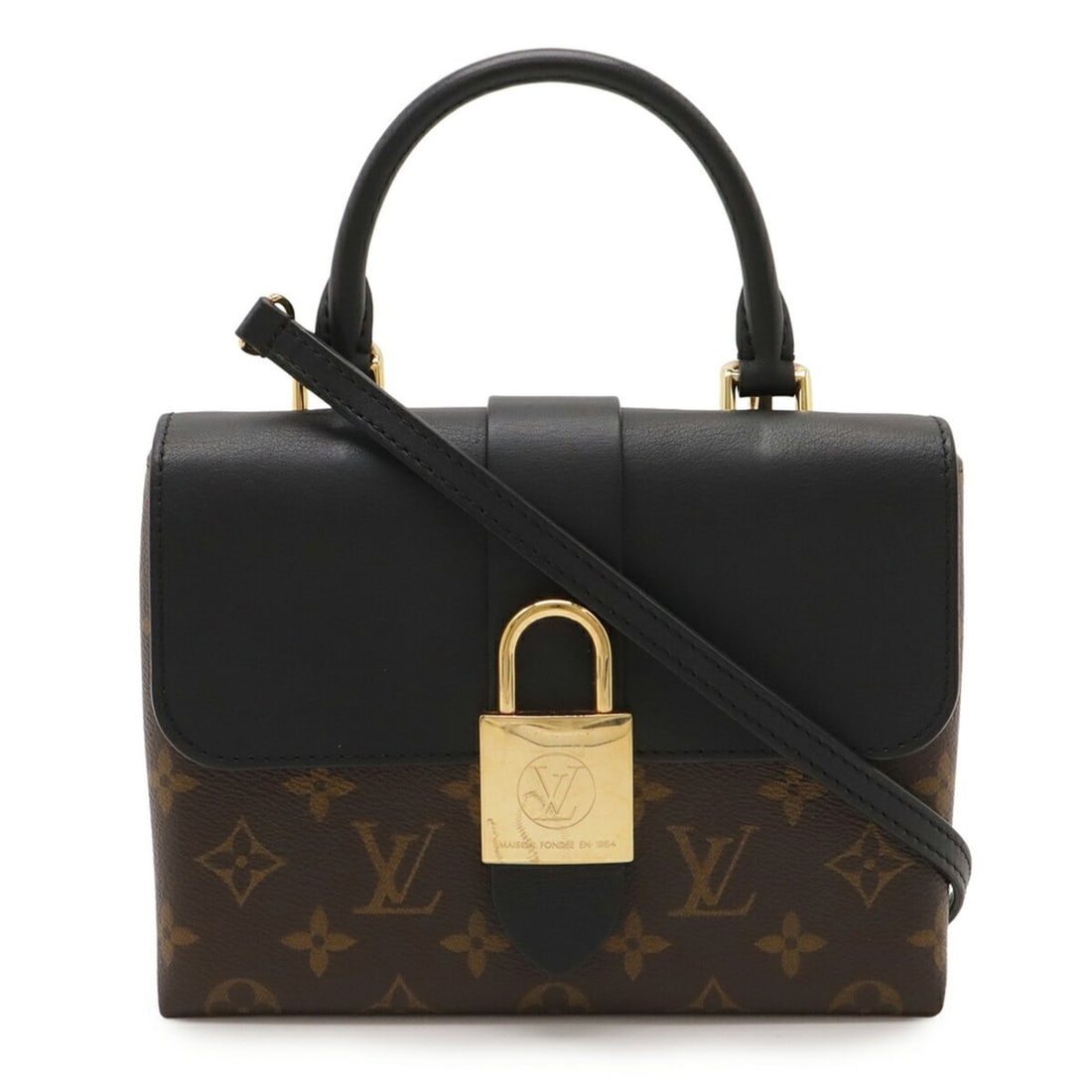 LOUIS VUITTON Louis Vuitton Monogram Rocky BB Handbag/Shoulder Bag in Noir and Black, M44141: --- Catalog ---Category: SizeWeight: 440g / 15.52oz.Size (HxWxD): 16cm x 20.5cm x 7.5cm / 6.29'' x 8.07'' x 2.95''Strap Length: 120cm / 47.24''Category: DesignType: Handbag, Shoulder bagColor: Black,