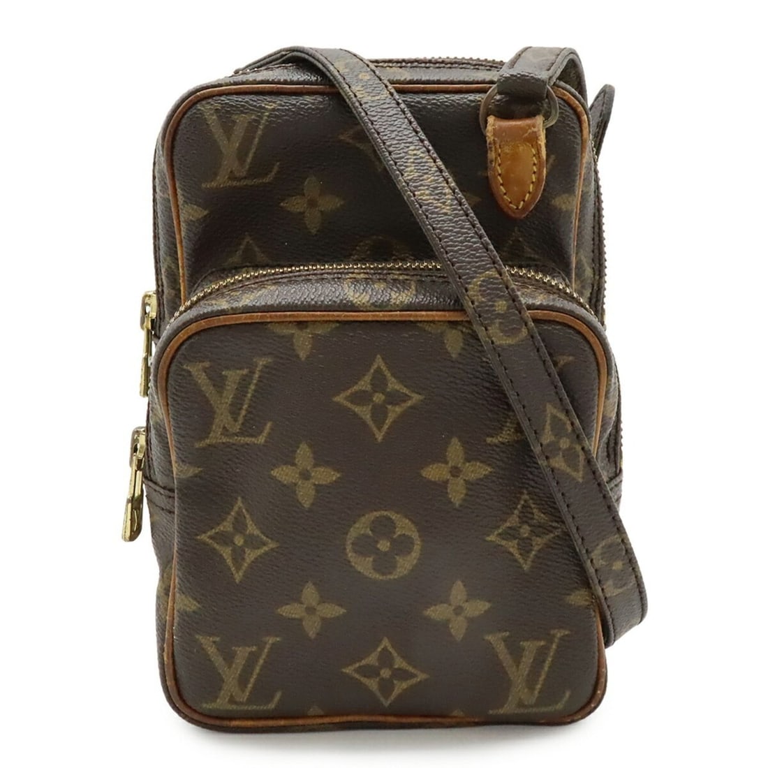 LOUIS VUITTON Monogram Mini Amazon Shoulder Bag Pochette M45238: --- Catalog ---Category: SizeWeight: 360g / 12.69oz.Size (HxWxD): 18cm x 12cm x 9cm / 7.08'' x 4.72'' x 3.54''Strap Length: 132cm / 51.96''Category: DesignType: Pochette, Shoulder bagColor: BrownGende
