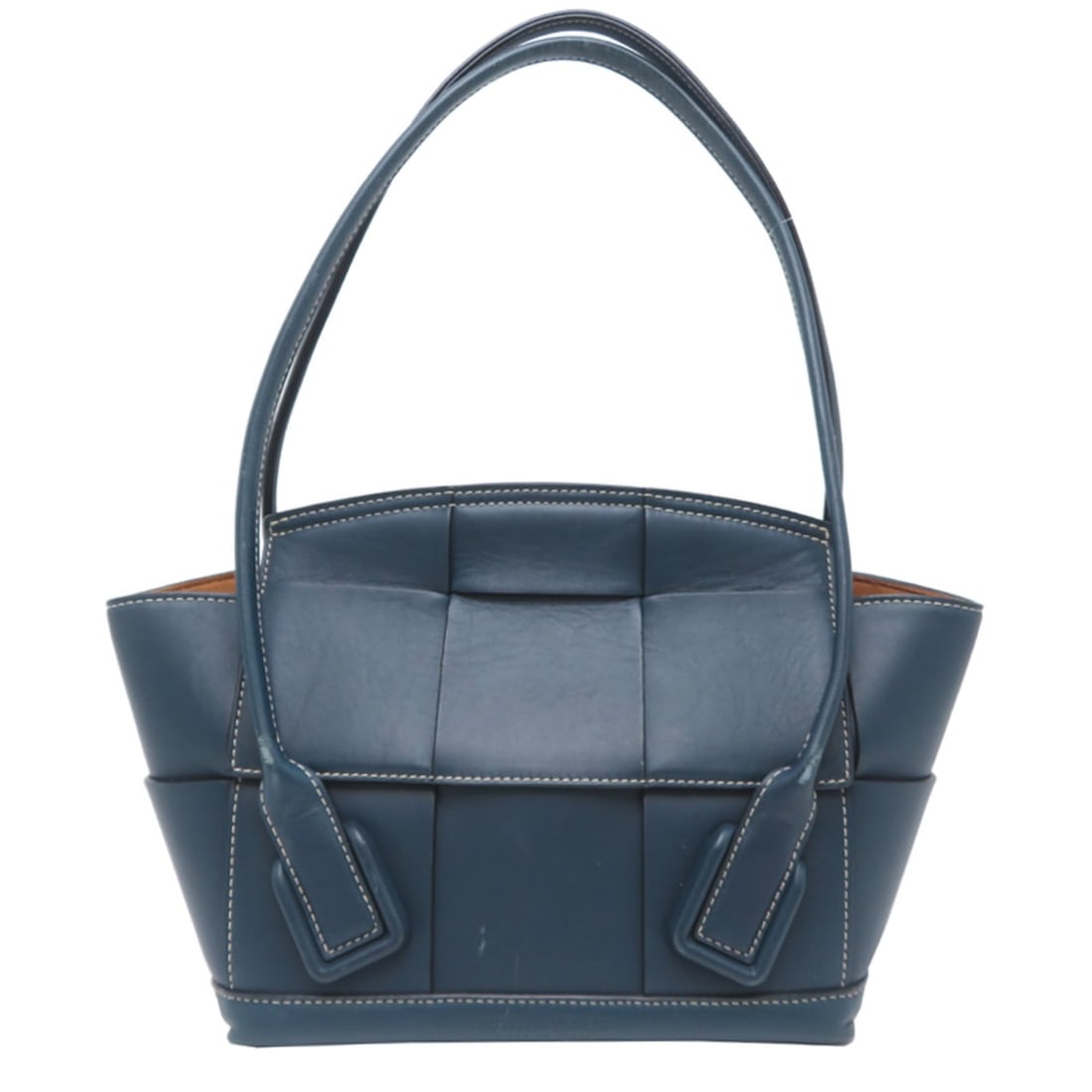 Bottega Veneta Maxi Intrecciato Small The Arcoteau Women's Handbag 575943 Leather Dark Navy (1 of 10)