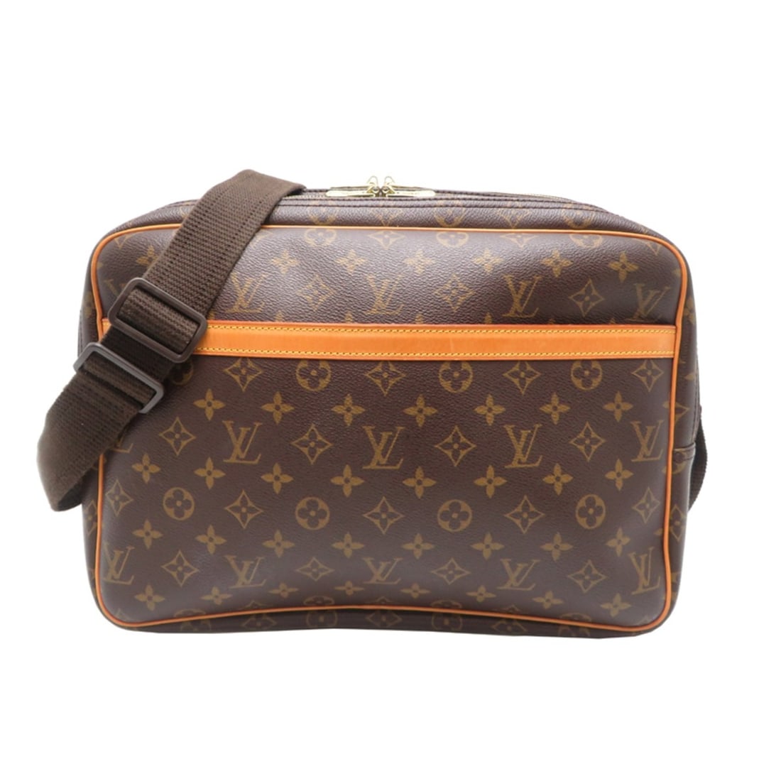 Louis Vuitton Reporter GM Shoulder Bag for Men and Women, M45252 (Discontinued) Monogram Brown: --- Catalog ---Category: SizeSize (HxWxD): 26cm x 36cm x 14.5cm / 10.23'' x 14.17'' x 5.7''Category: DesignType: Shoulder bagColor: BrownGender: Men,WomenMaterial: Monogram Category: GeneralMPN: M4525