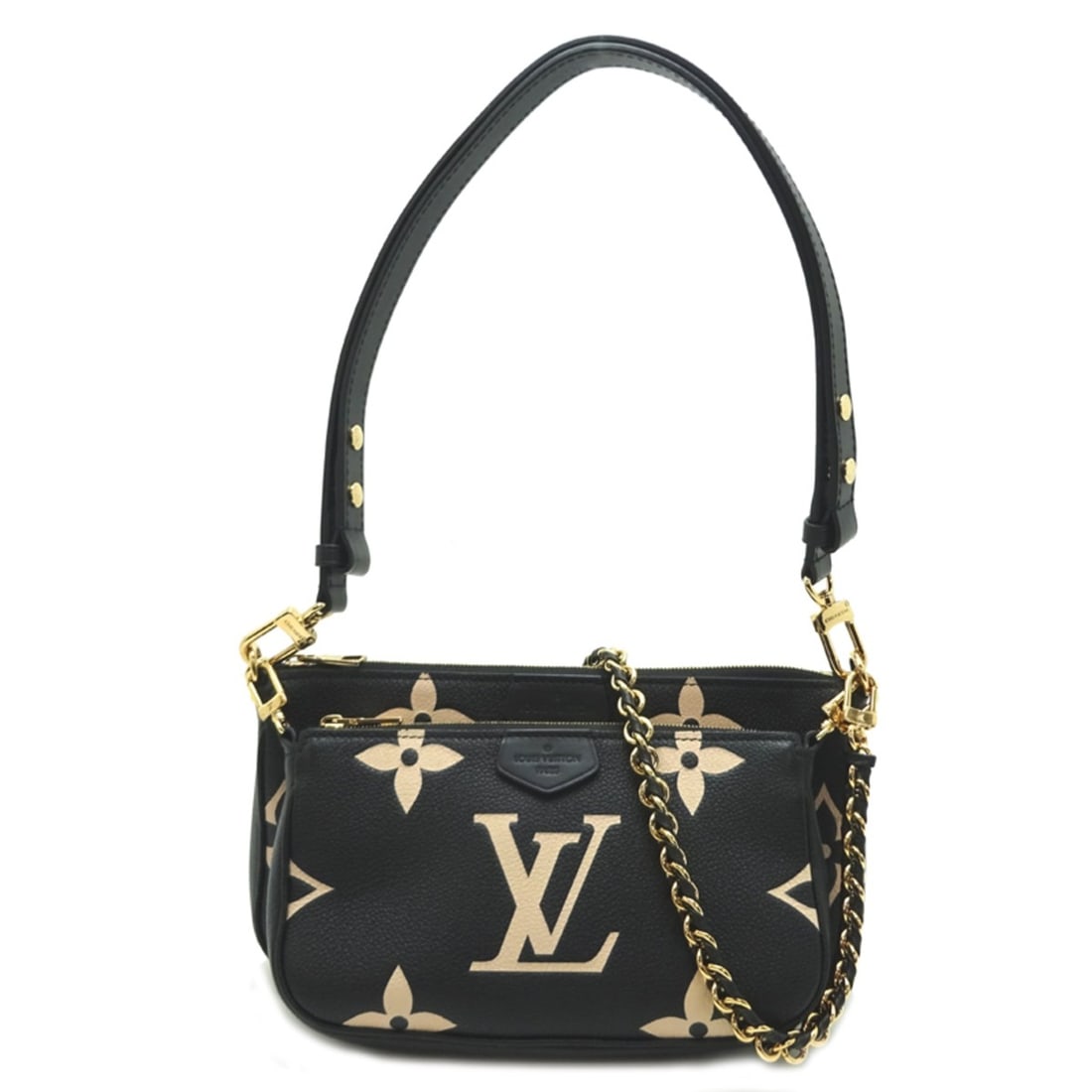 Louis Vuitton Multi Pochette Accessoires Women's Shoulder Bag M45777 Bicolor Monogram Empreinte: --- Catalog ---Category: SizeSize (HxWxD): 14cm x 24cm x 7cm / 5.51'' x 9.44'' x 2.75''Category: DesignType: Pochette, Pouch, Shoulder bagColor: Beige, BlackGender: WomenMaterial: Monogram Empreinte C