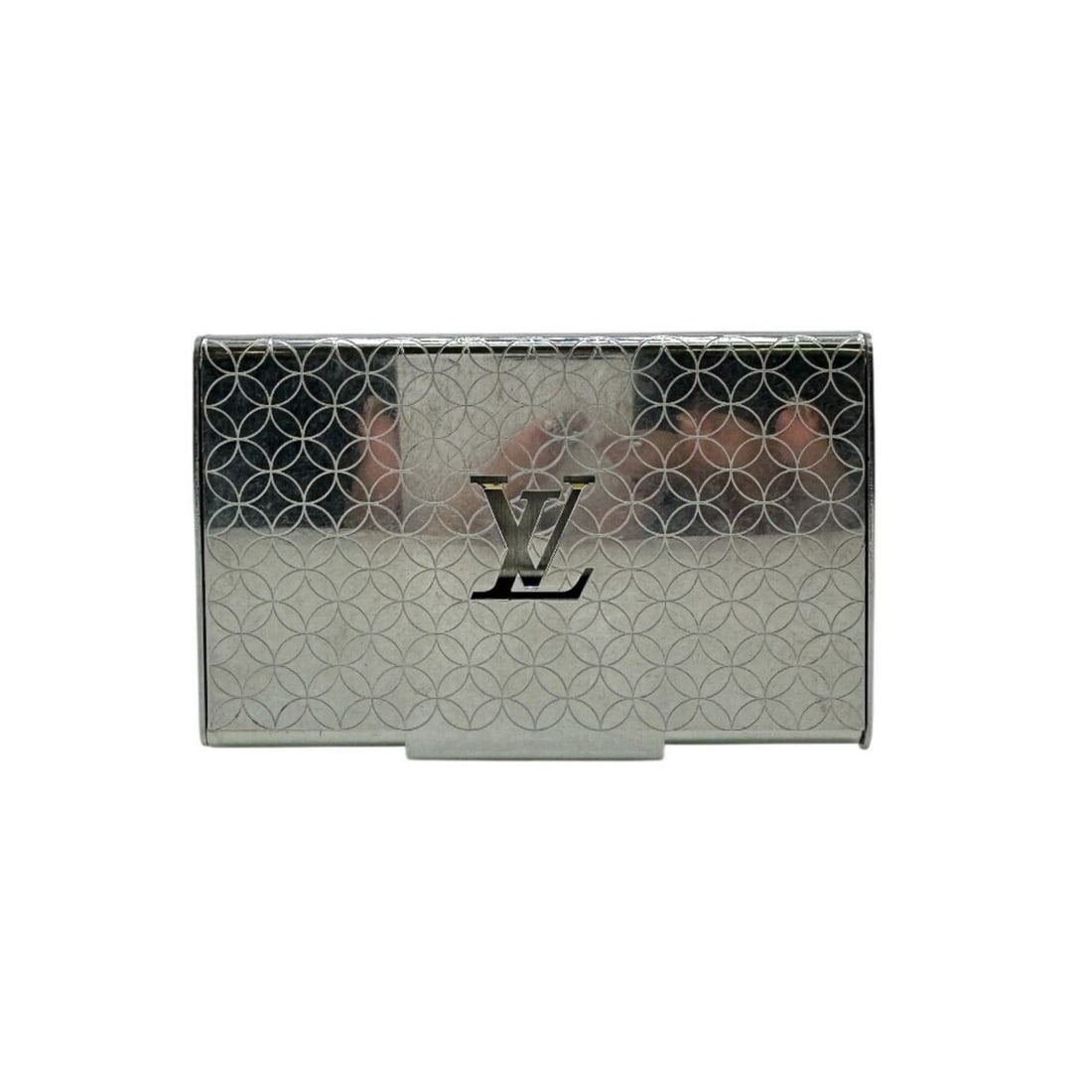 LOUIS VUITTON M65227 Porte Carte Champs-Elysees LV Monogram Flower Business Card Holder Silver Men's: --- Catalog ---Category: DesignType: Business card caseColor: SilverGender: MenMaterial: Metal Category: GeneralMPN: M65227Brand: Louis VuittonCategory: Physical PropertiesSize (HxWxD): 6cm x 10cm x 5