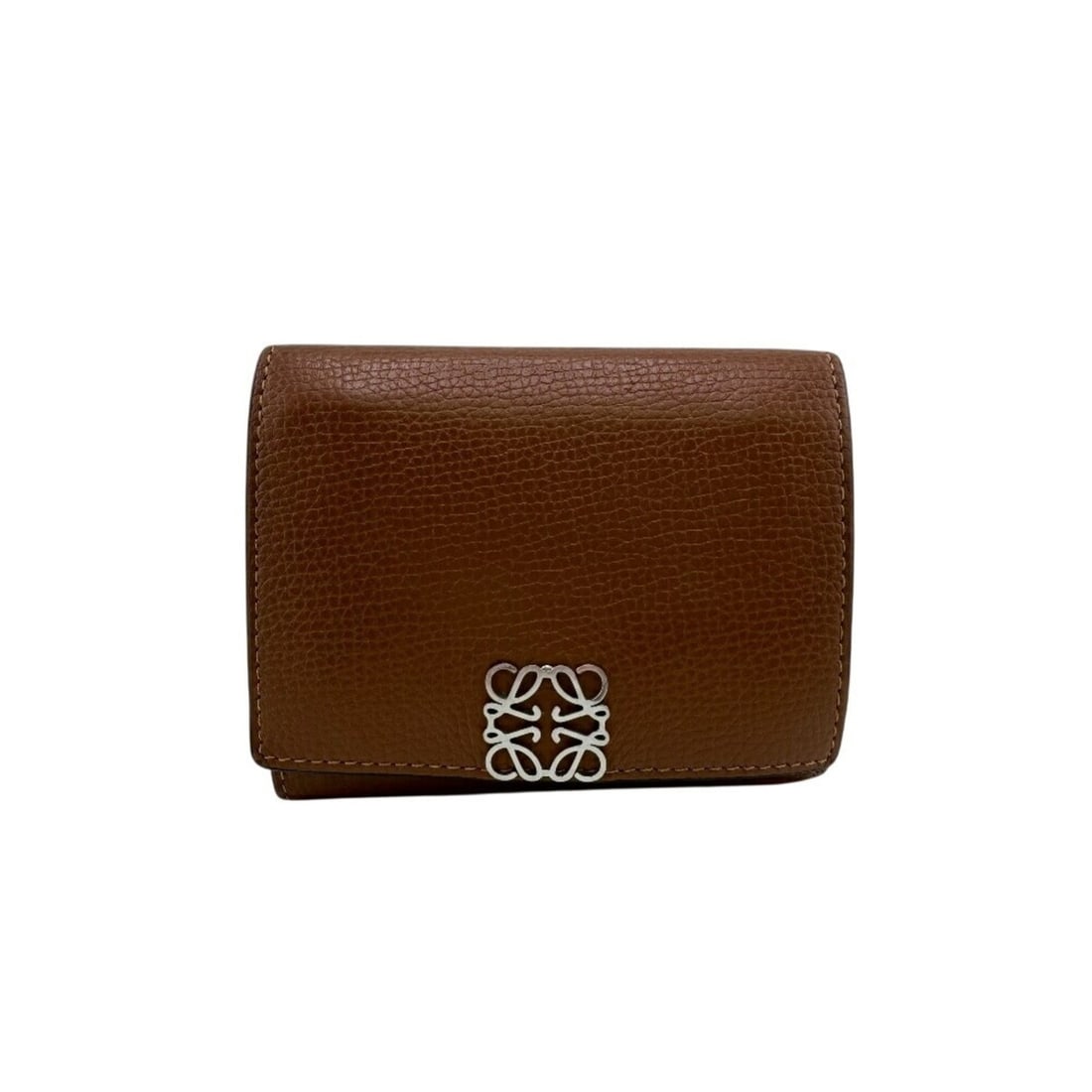 LOEWE Trifold Compact Wallet Anagram Brown Women's (1 of 11)