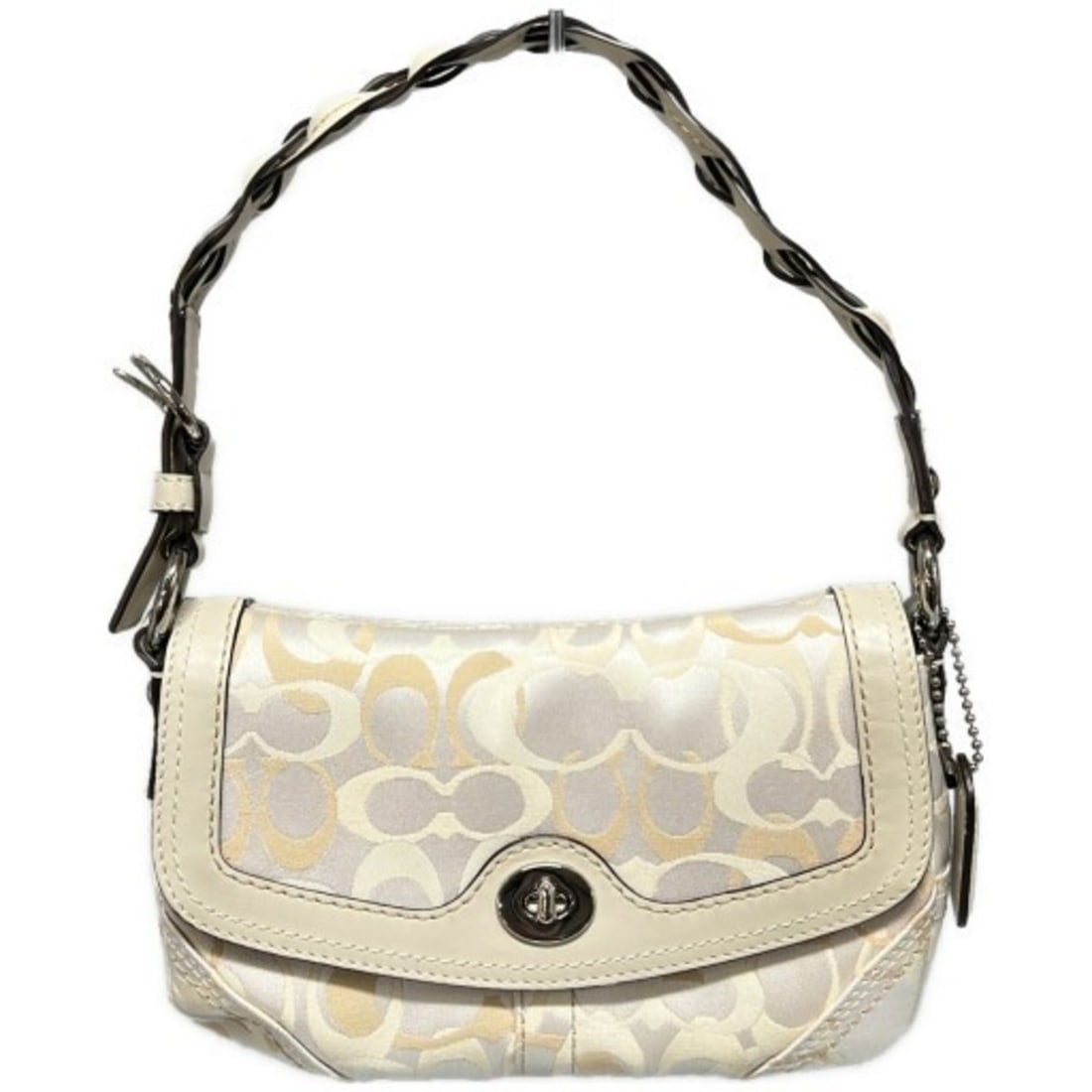 COACH Signature Shoulder Bag 10992 White, Ivory, Beige, Mikunigaoka Store (1 of 12)