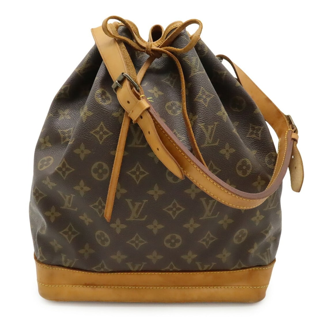 LOUIS VUITTON Monogram Noe Shoulder Bag, Model M42224: --- Catalog ---Category: SizeWeight: 570g / 1.25lb.Size (HxWxD): 34.5cm x 25.5cm x 18.5cm / 13.58'' x 10.03'' x 7.28''Strap Length: 79cm / 31.1''Category: DesignType: Shoulder bagColor: BrownGender: W