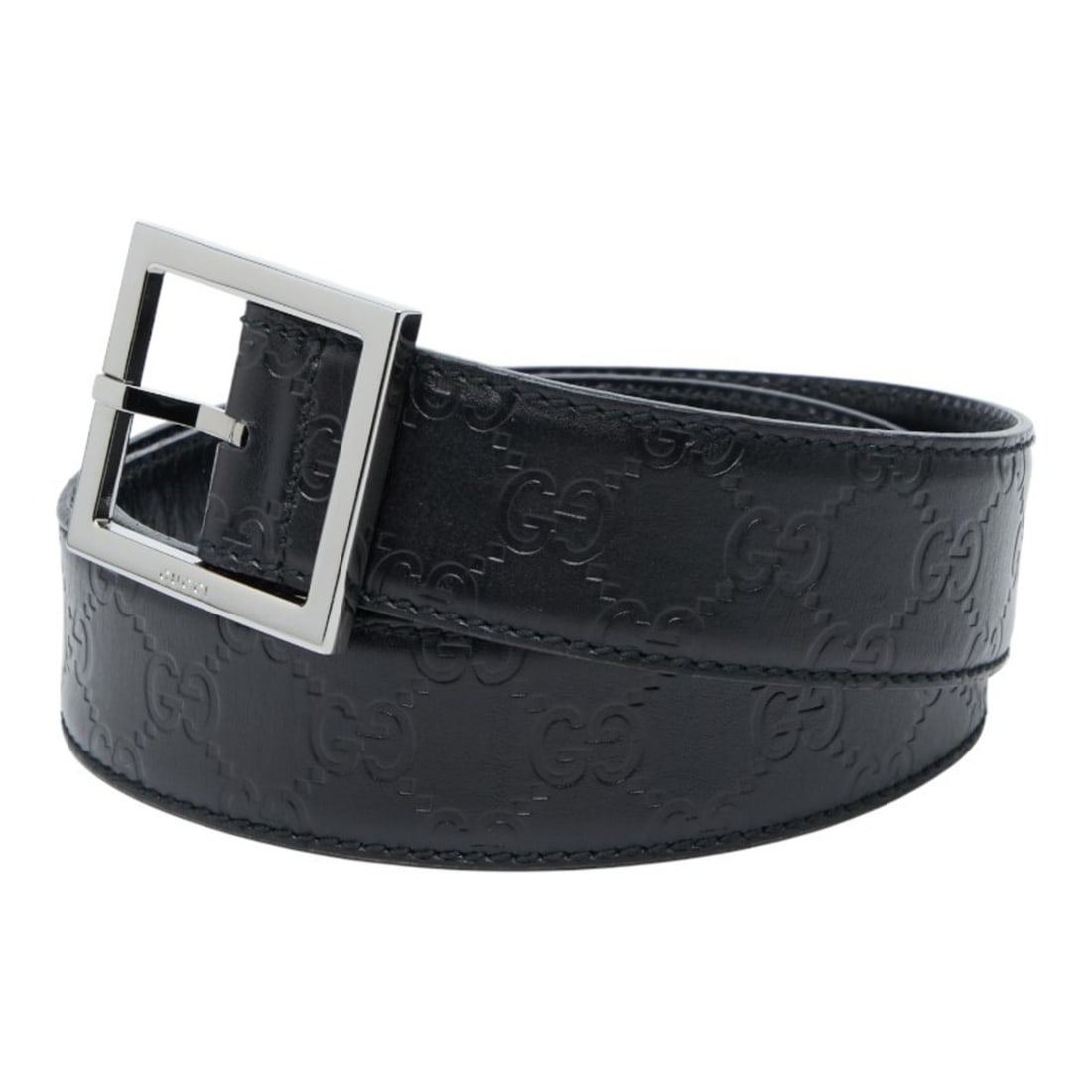 Gucci Guccissima Belt, Size: 80, Size 32, Black Leather, Women's, GUCCI (1 of 9)
