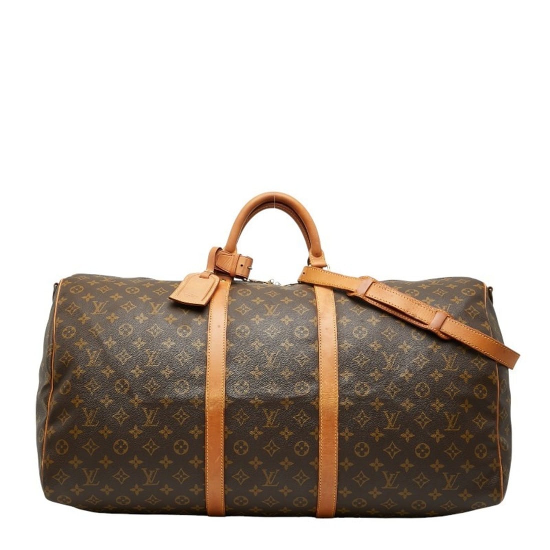 Louis Vuitton Monogram Keepall Bandouliere 60 Boston/Shoulder Bag, 2-Way, M41412, Brown Leather,: --- Catalog ---Category: SizeSize (HxWxD): 33cm x 60cm x 25cm / 12.99'' x 23.62'' x 9.84''Category: DesignType: Boston bag, Shoulder bagColor: BrownGender: WomenMaterial: PVC , Leather Category: Gener