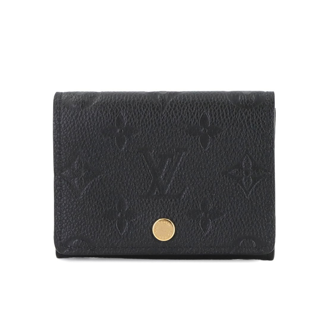 Louis Vuitton Monogram Empreinte Envelope Carte de Visite Business Card Case, Leather, Noir, M58456,: --- Catalog ---Category: DesignType: Card caseColor: NoirGender: WomenMaterial: Monogram Empreinte Category: GeneralMPN: M58456Brand: Louis VuittonCategory: Physical PropertiesSize (HxWxD): 8cm x 10.5