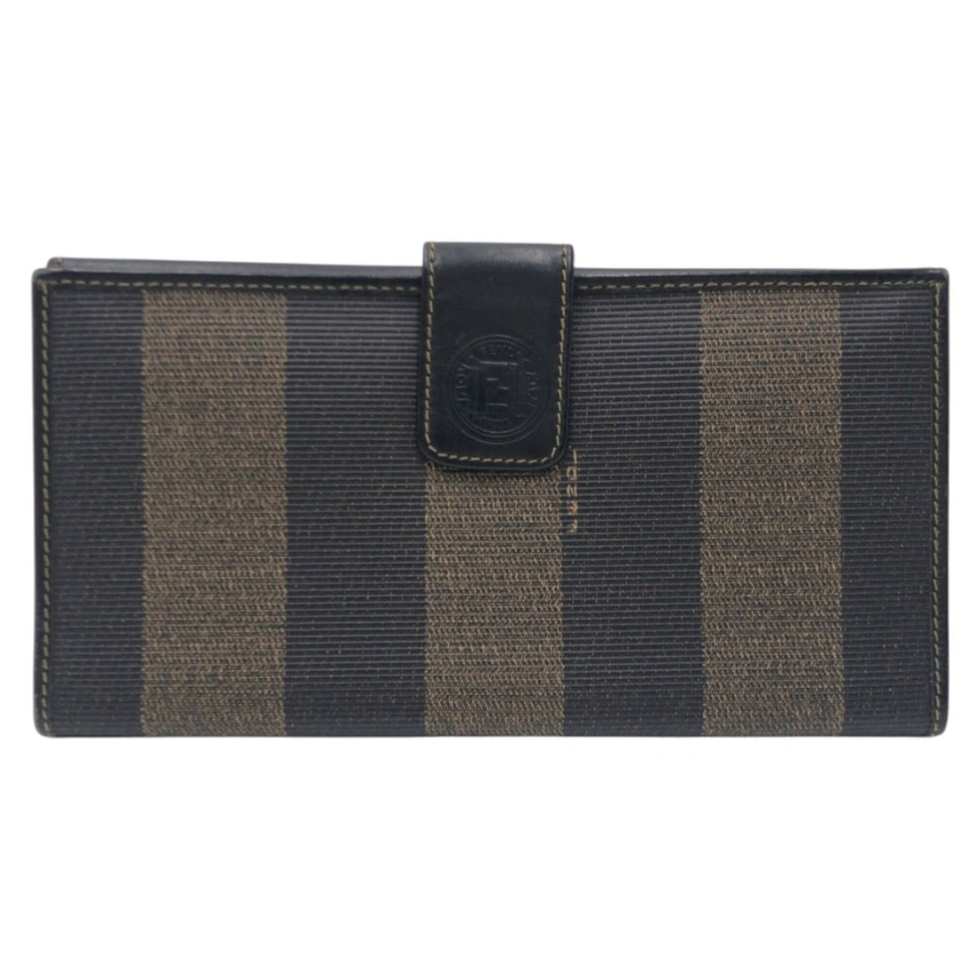 FENDI Pecan Brown Canvas Long Wallet 251.308060 Women's: --- Catalog ---Category: SizeSize (HxWxD): 10cm x 18.5cm x 1cm / 3.93'' x 7.28'' x 0.39''Category: DesignType: Long wallet (bi-fold)Color: BrownGender: WomenMaterial: Canvas Category: GeneralMPN: 251.