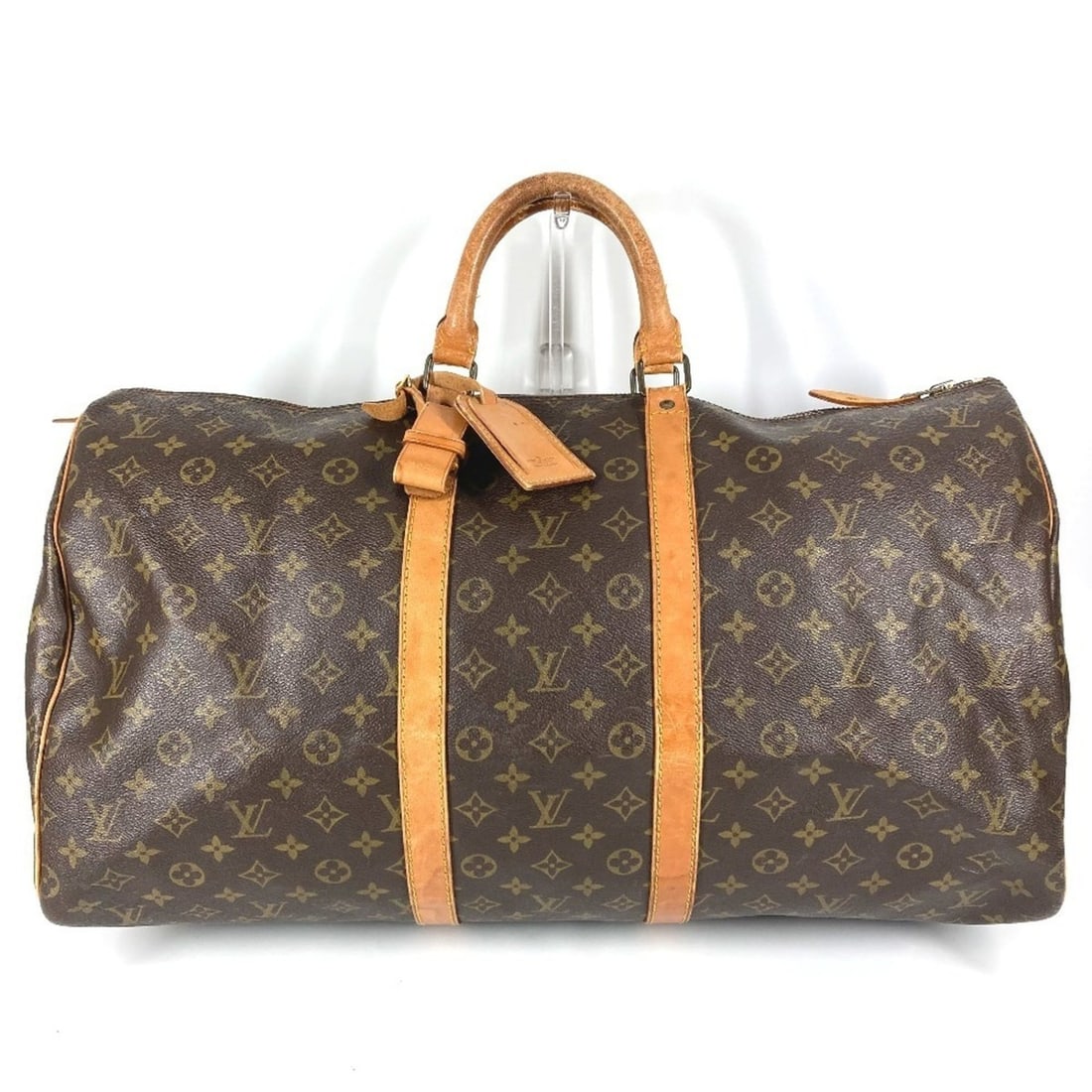LOUIS VUITTON M41424 Monogram Keepall 55, Old Model, Debossed, Travel Bag, Handbag, Boston Canvas, (1 of 18)