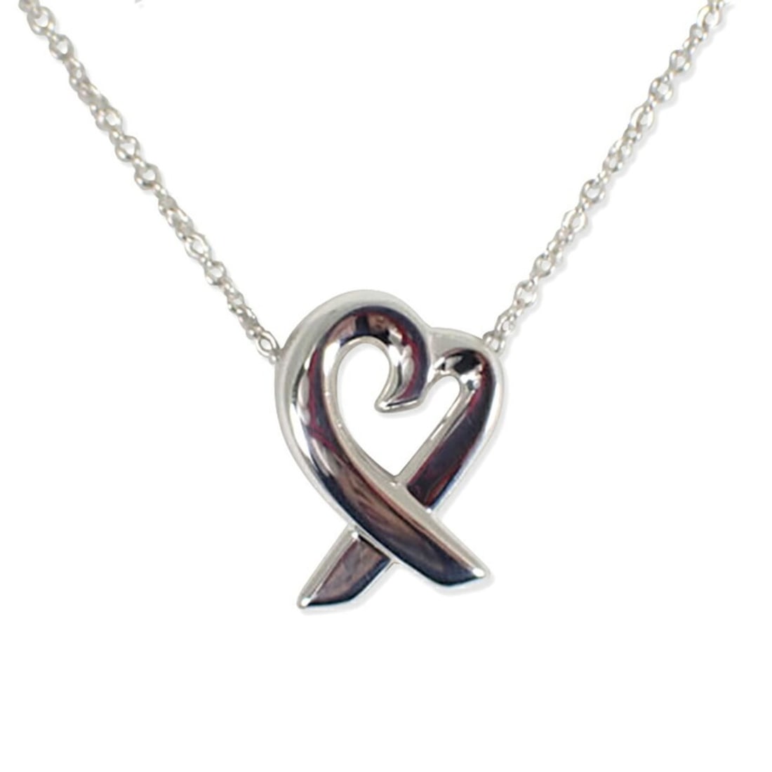 TIFFANY 925 Loving Heart Pendant Necklace: --- Catalog ---Category: SizePendant Size: 20.8mm x 15.6mm / 0.81'' x 0.61''Neck Circumference: 45 cm / 17.71''Category: DesignGender: WomenMaterial: Sterling silver 925Necklace Type: NecklaceCategory