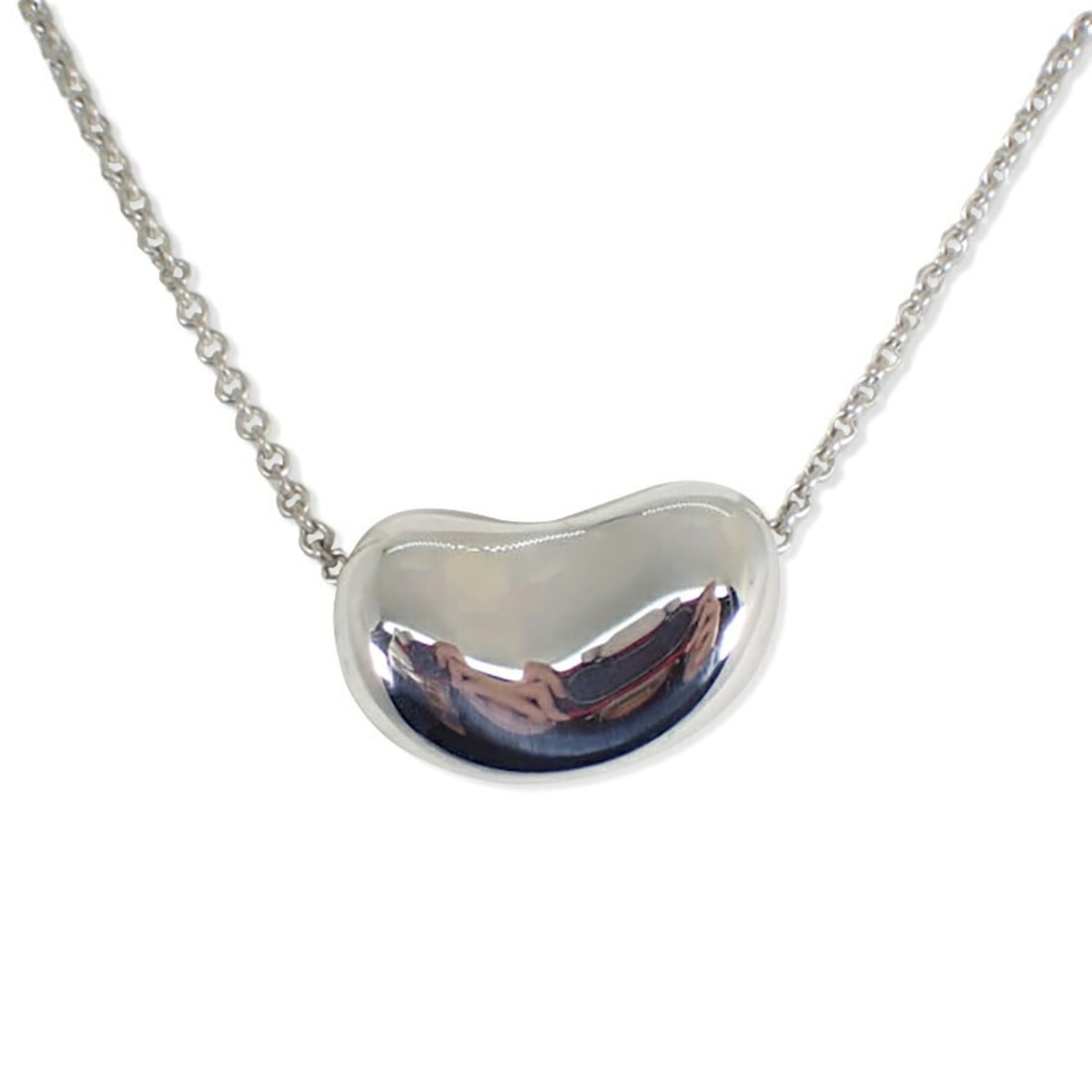 TIFFANY 925 Bean Pendant Necklace: --- Catalog ---Category: SizePendant Size: 13mm x 20mm / 0.51'' x 0.78''Neck Circumference: 41.5 cm / 16.33''Category: DesignGender: WomenMaterial: Sterling silver 925Necklace Type: NecklaceCategory: