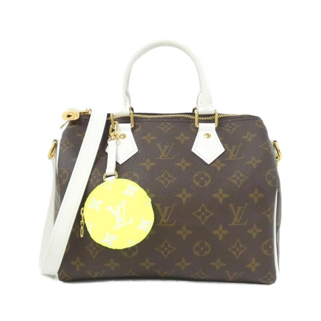 Louis Vuitton Monogram (LV Match) Speedy Bandouliere 25cm Boston Bag M20754: --- Catalog ---Category: SizeSize (HxWxD): 19cm x 25cm x 15cm / 7.48'' x 9.84'' x 5.9''Category: DesignType: Boston bagColor: Blanc, MarronGender: WomenMaterial: Coated canvas , Leather Category: Gene